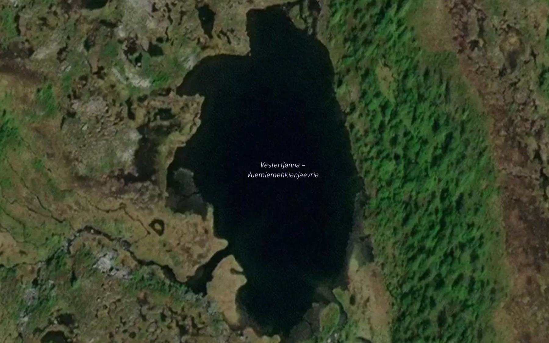 Satellite map of the Vestertjorna