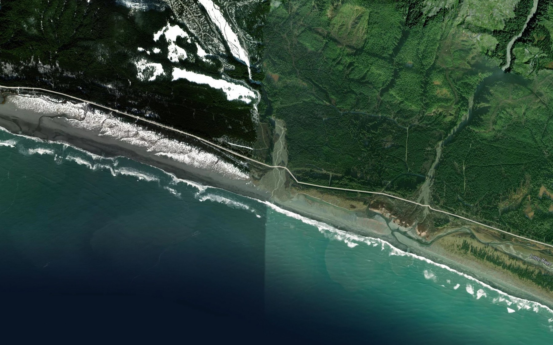 Satellite map of the Munday Creek