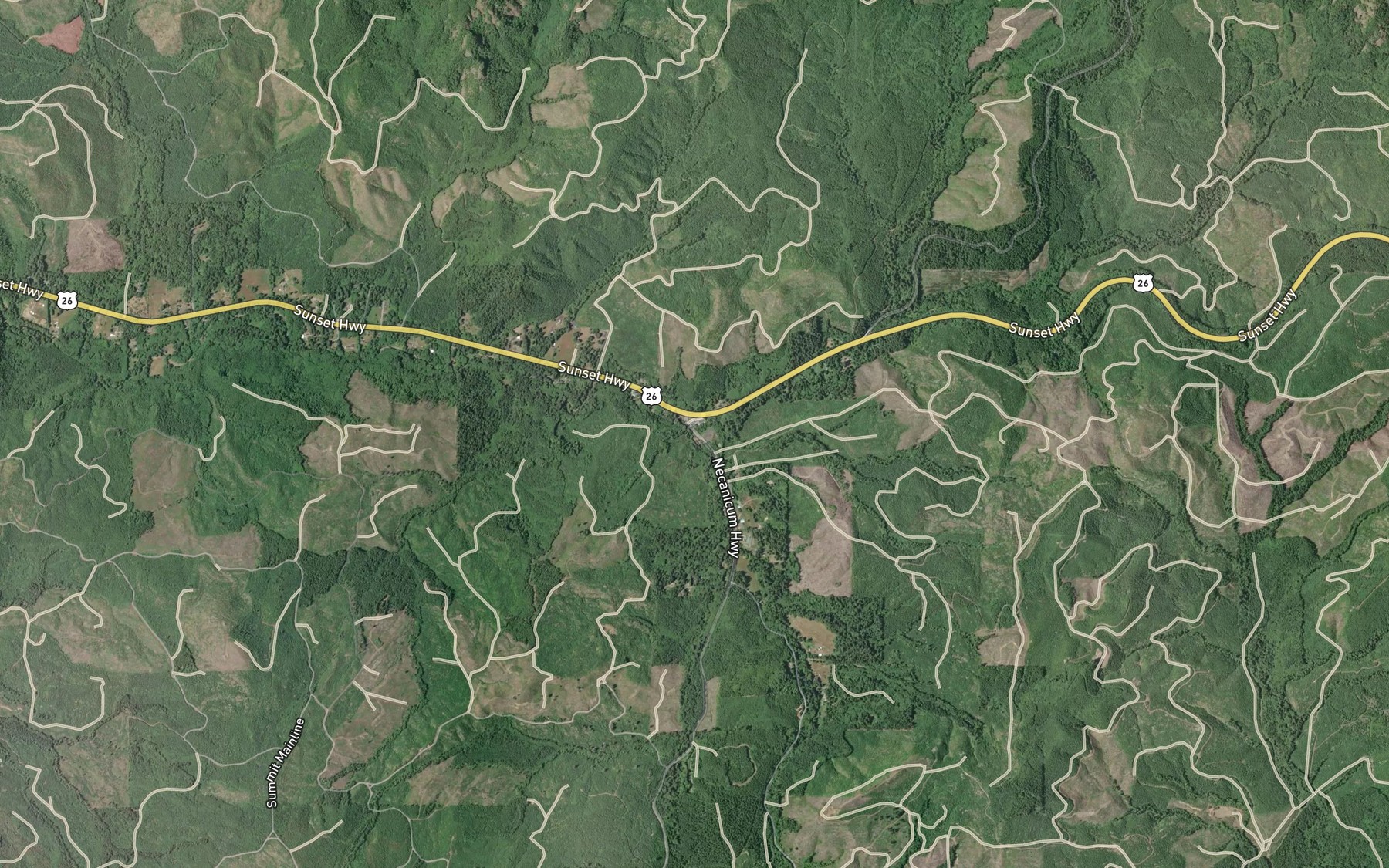 Satellite map of the Bergsvik Creek
