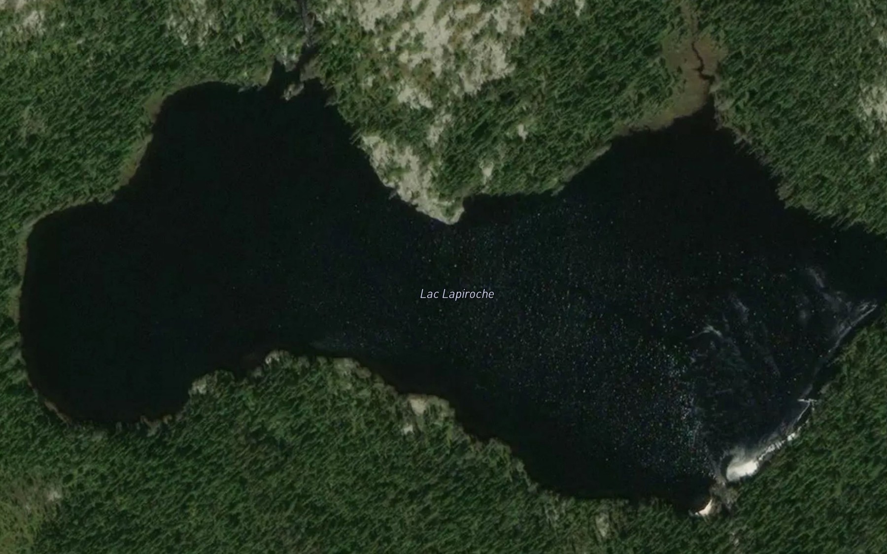 Satellite map of the Lac Lapiroche