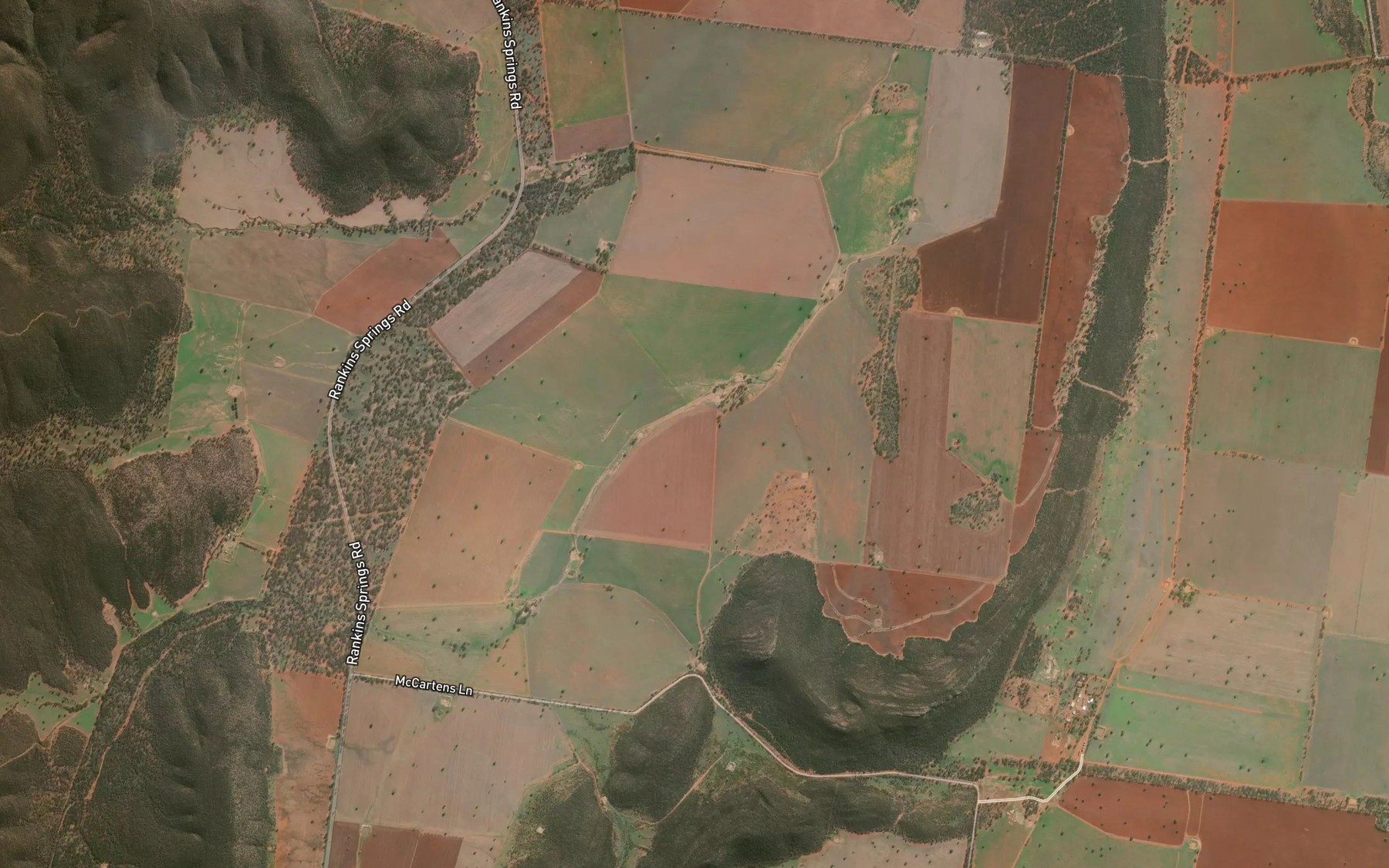 Satellite map of the Mountain Creek