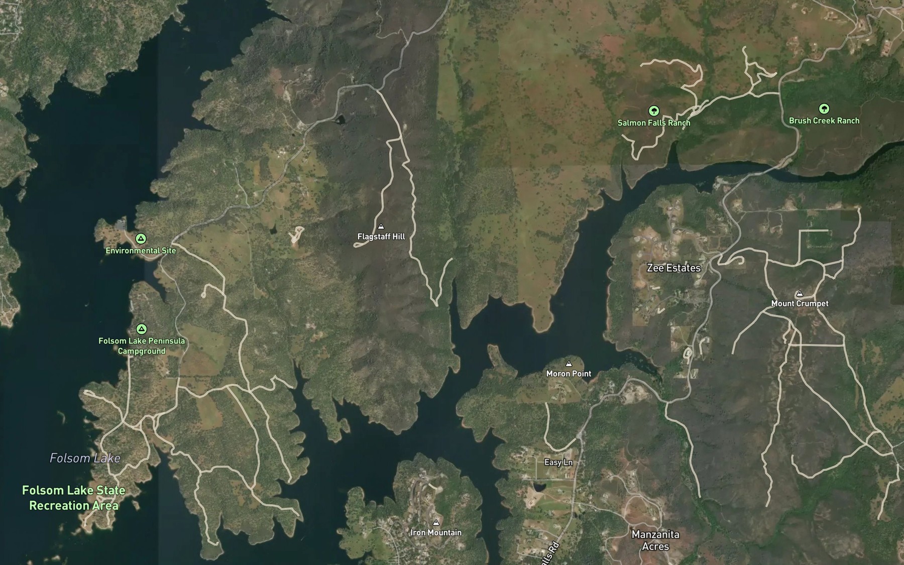 Satellite map of the Hancock Creek