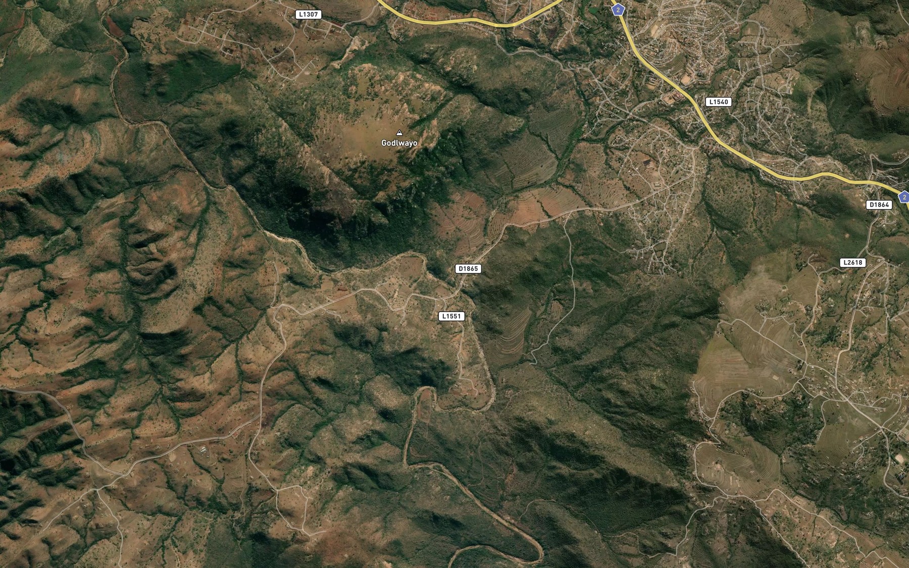 Satellite map of the Mvunyane