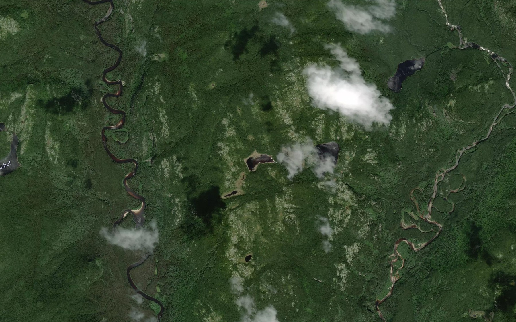 Satellite map of the Lac Ferquelle