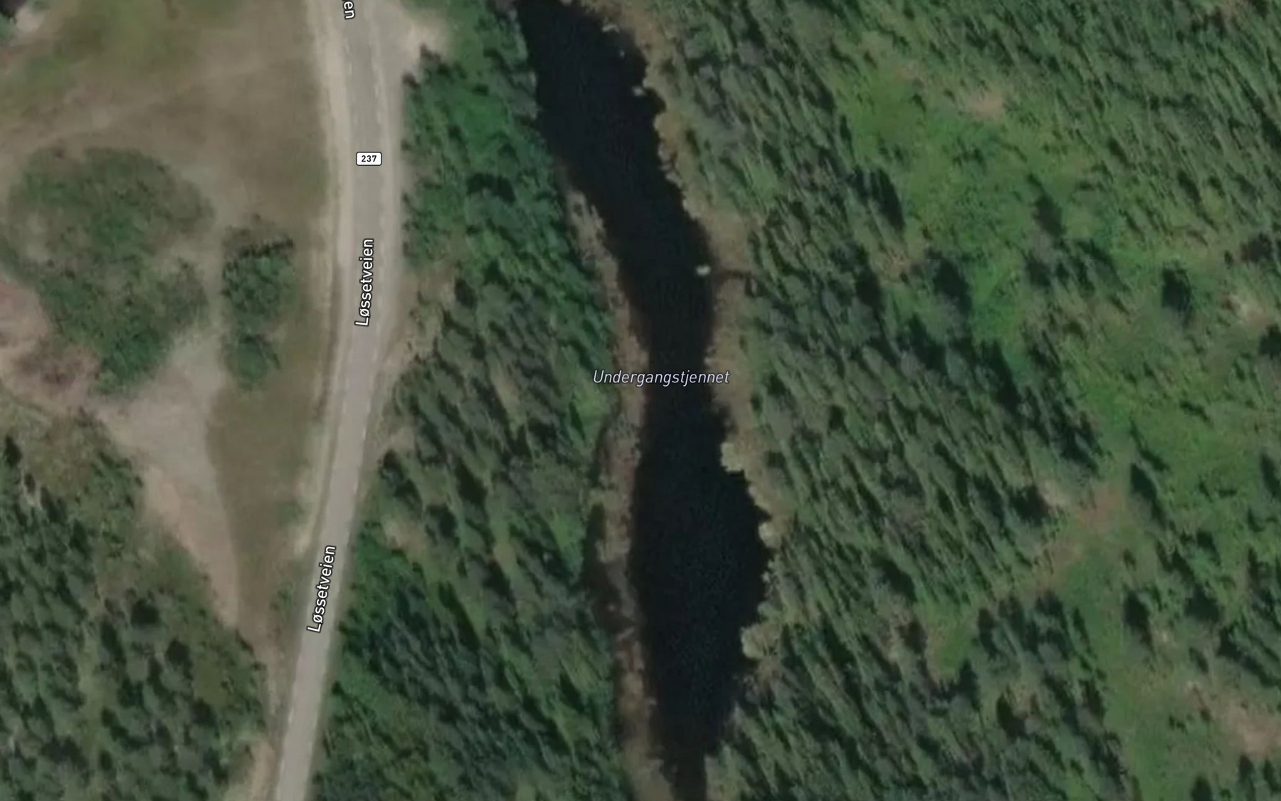 Satellite map of the Undergangstjernet
