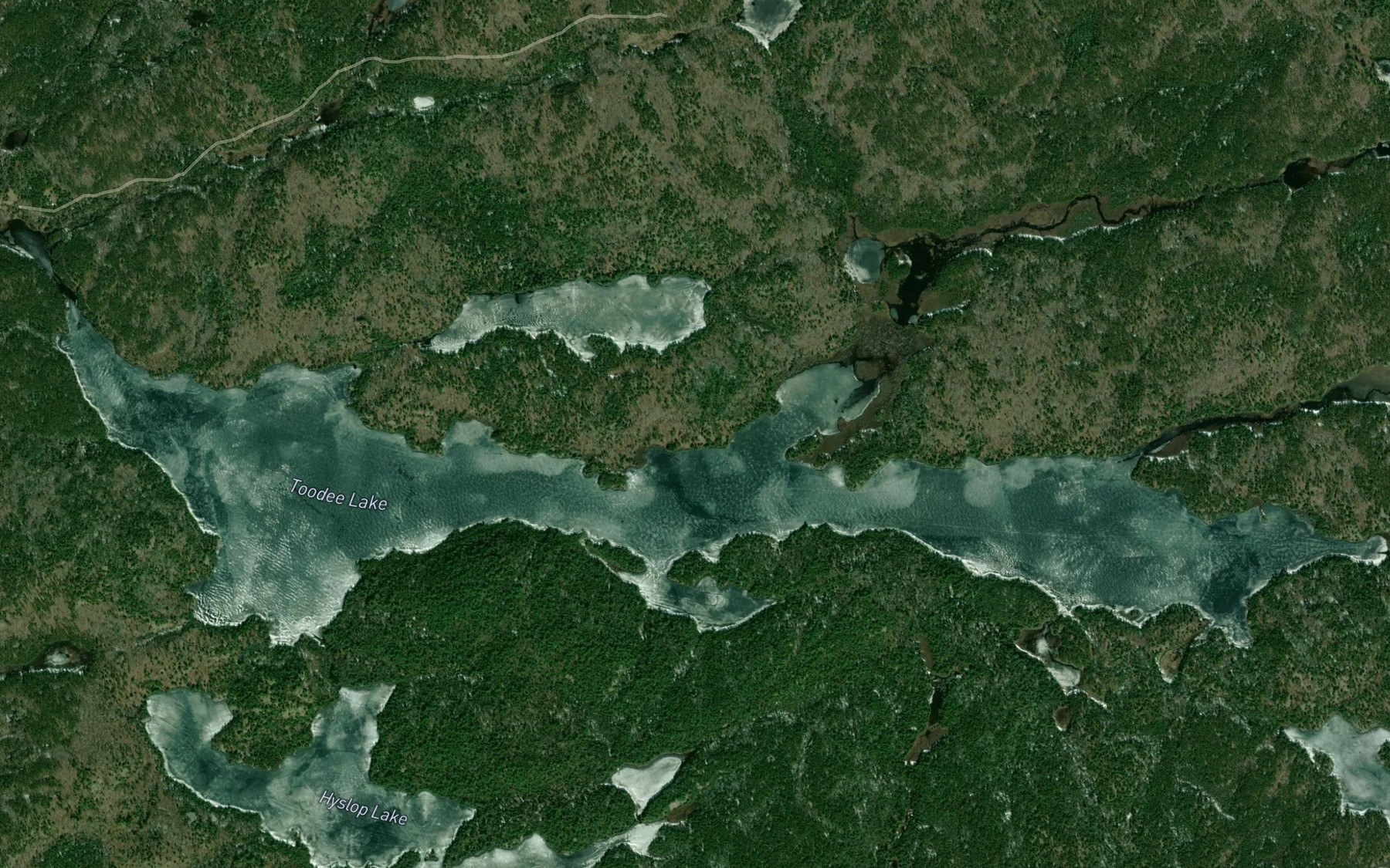 Satellite map of the Toodee Lake