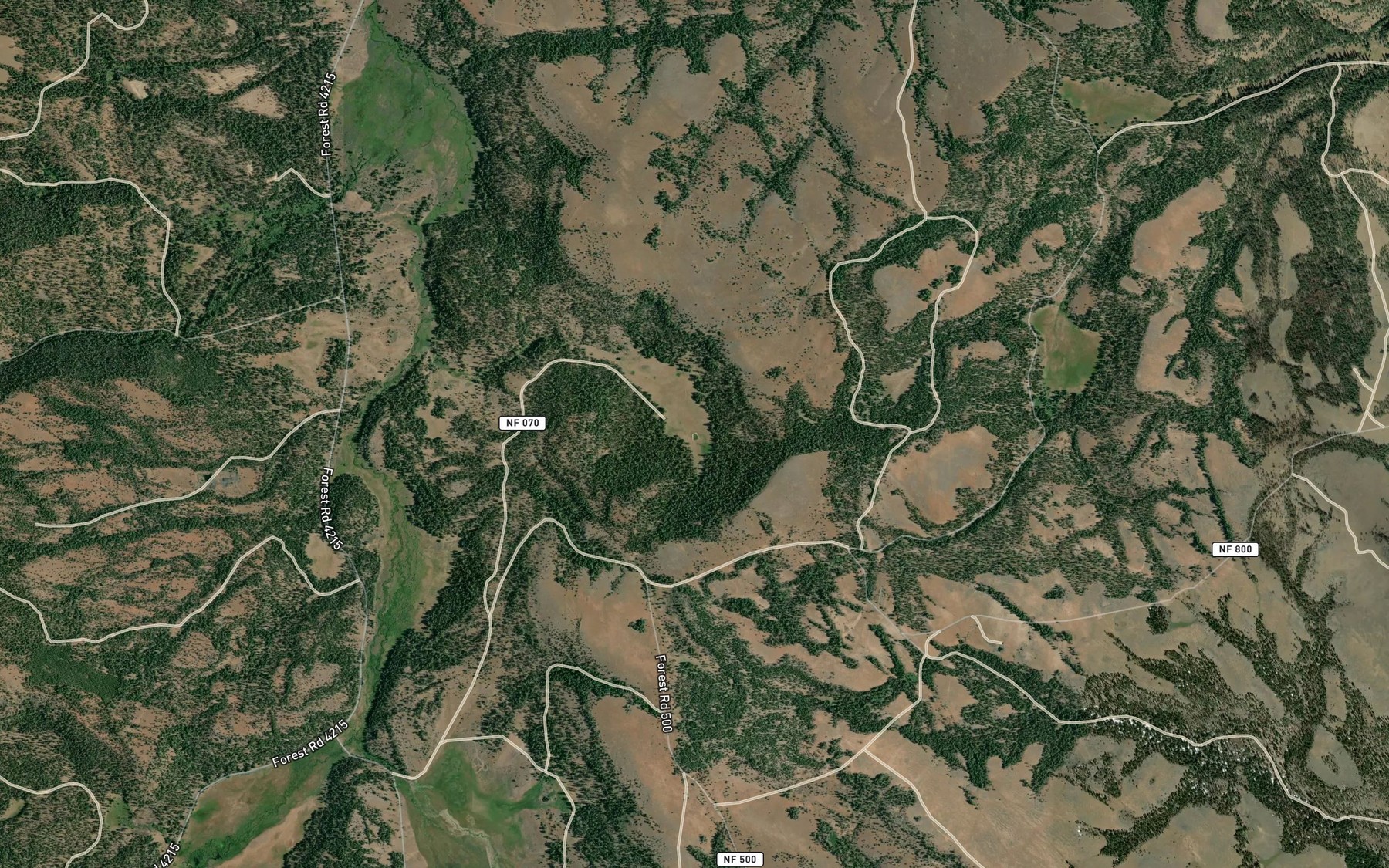 Satellite map of the Long Prairie Reservoir