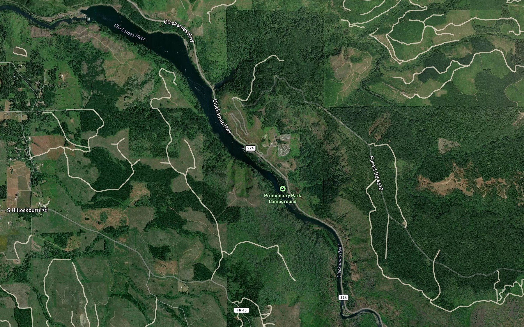 Satellite map of the Small Fry Lake