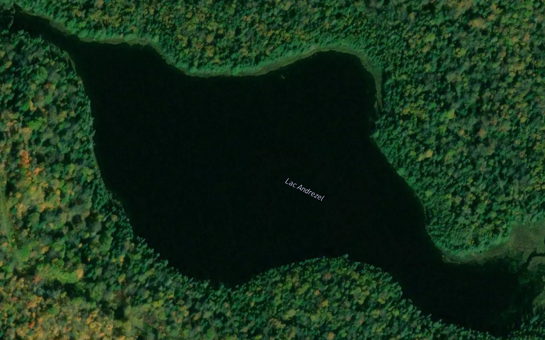 Satellite map of the Lac Andrezel
