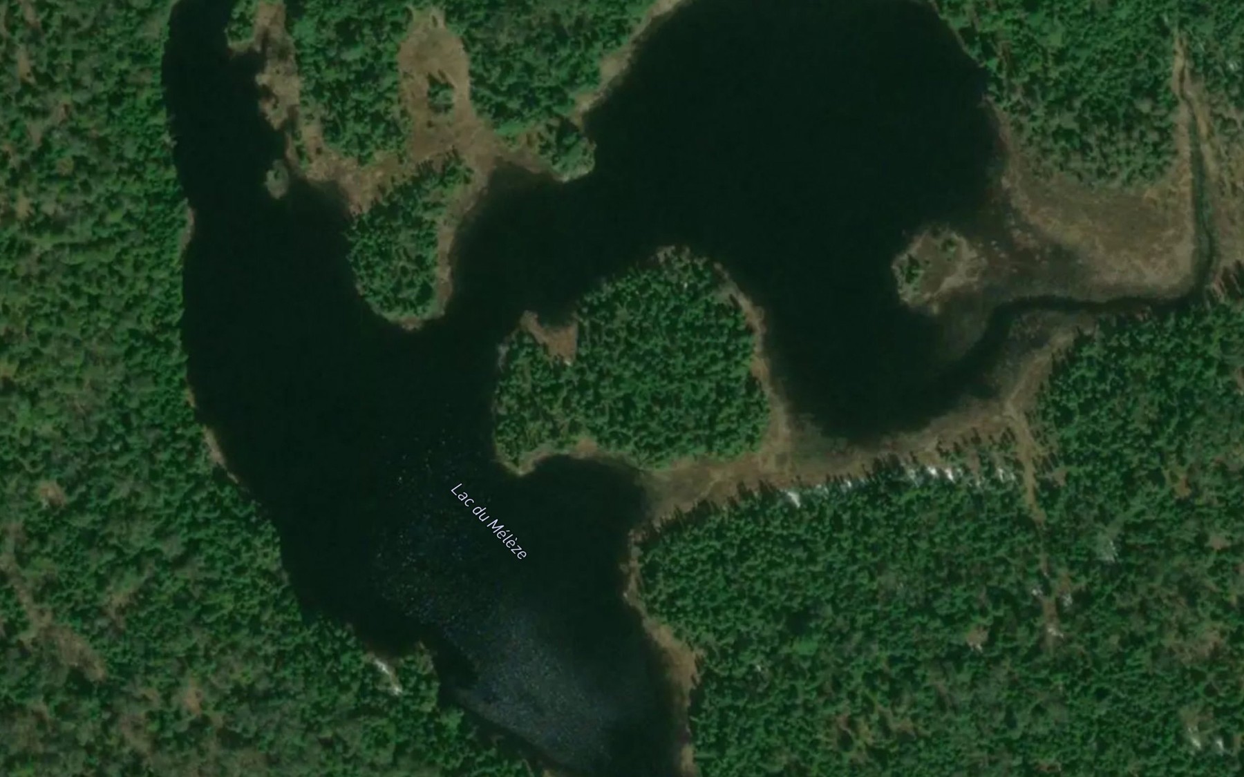Satellite map of the Lac du Meleze