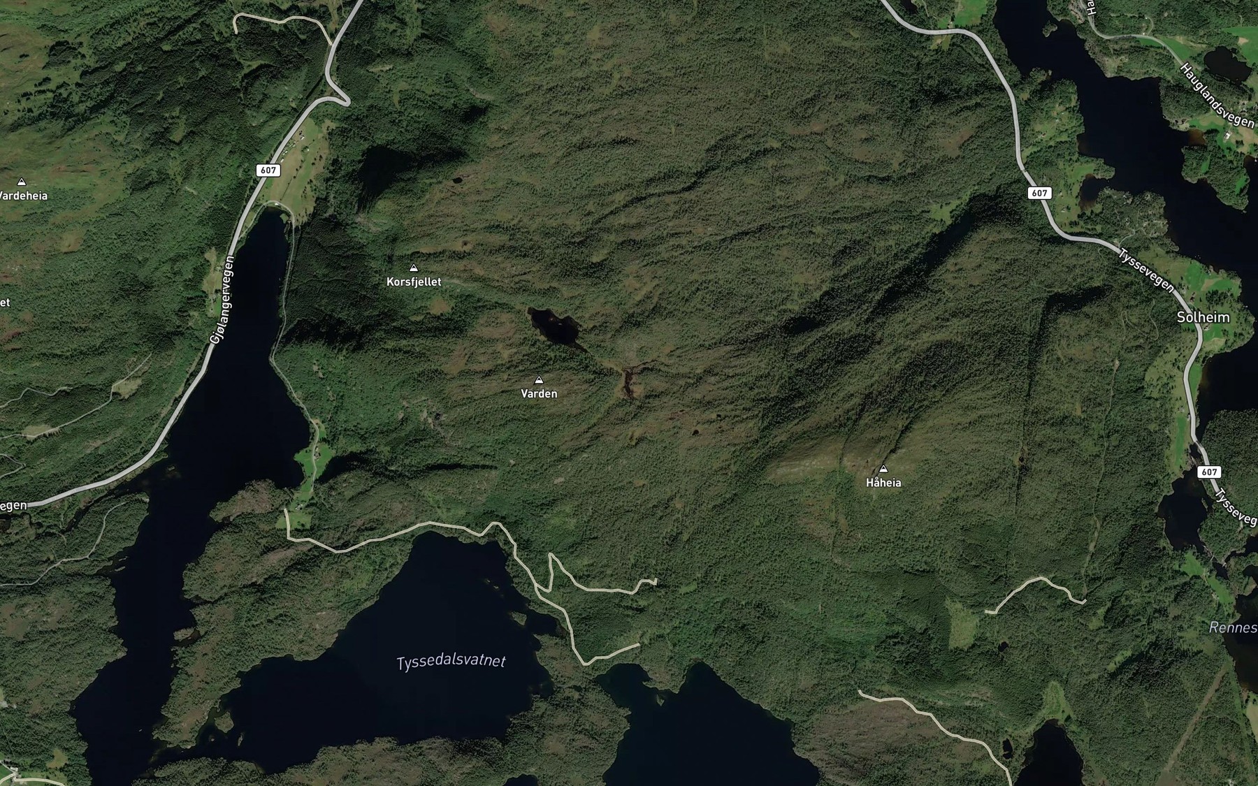Satellite map of the Smatjornane