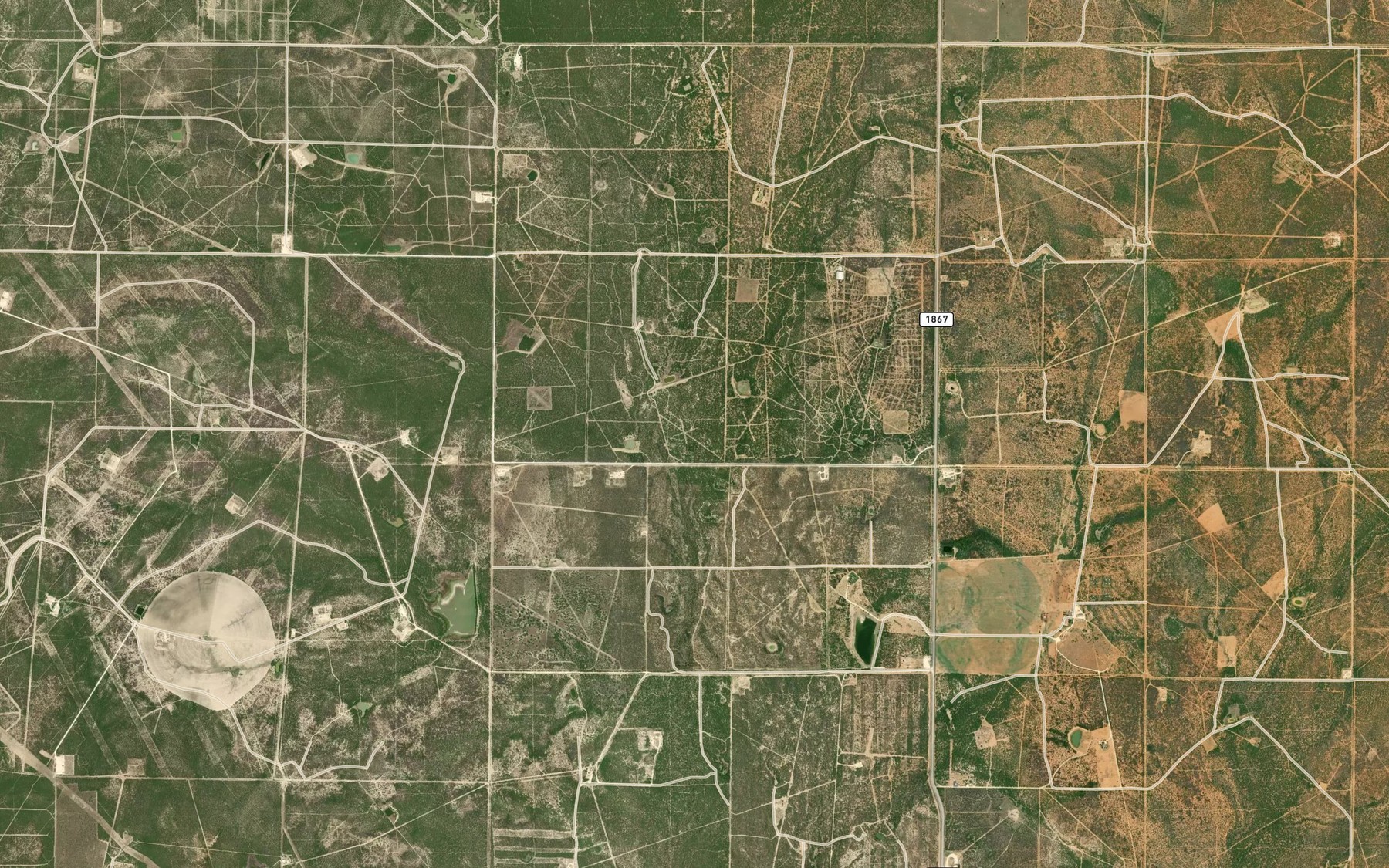 Satellite map of the Sugar Creek