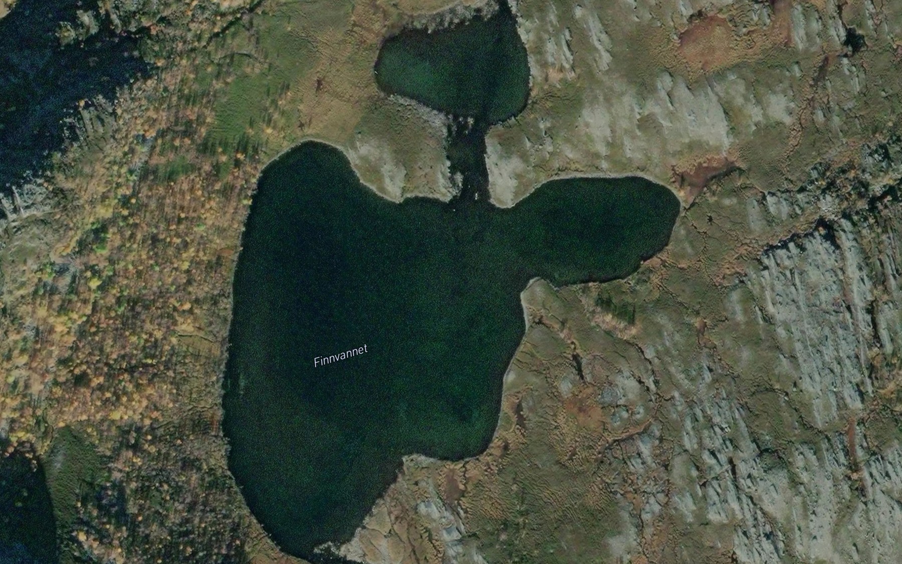 Satellite map of the Finnvatn