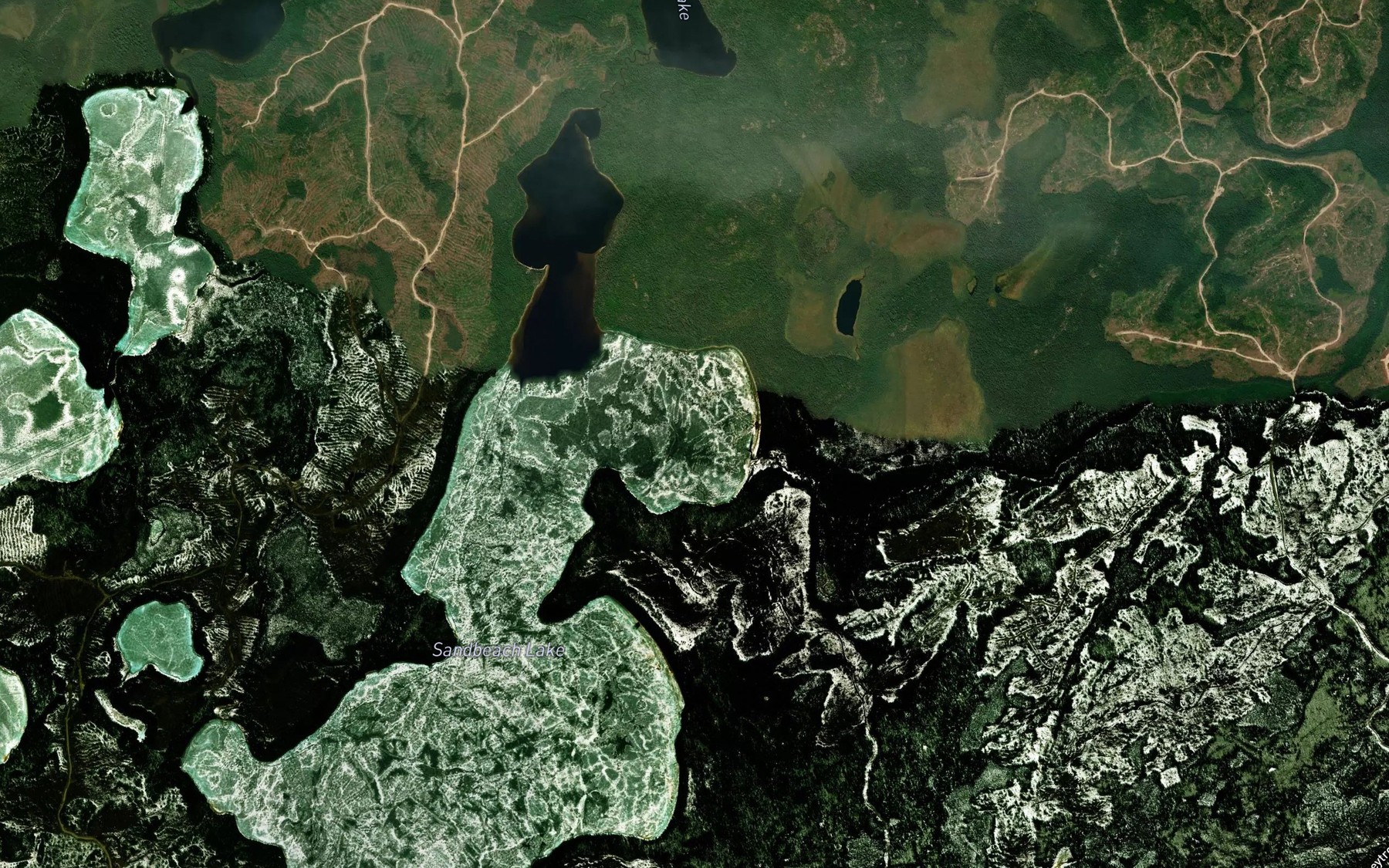 Satellite map of the Bold Creek