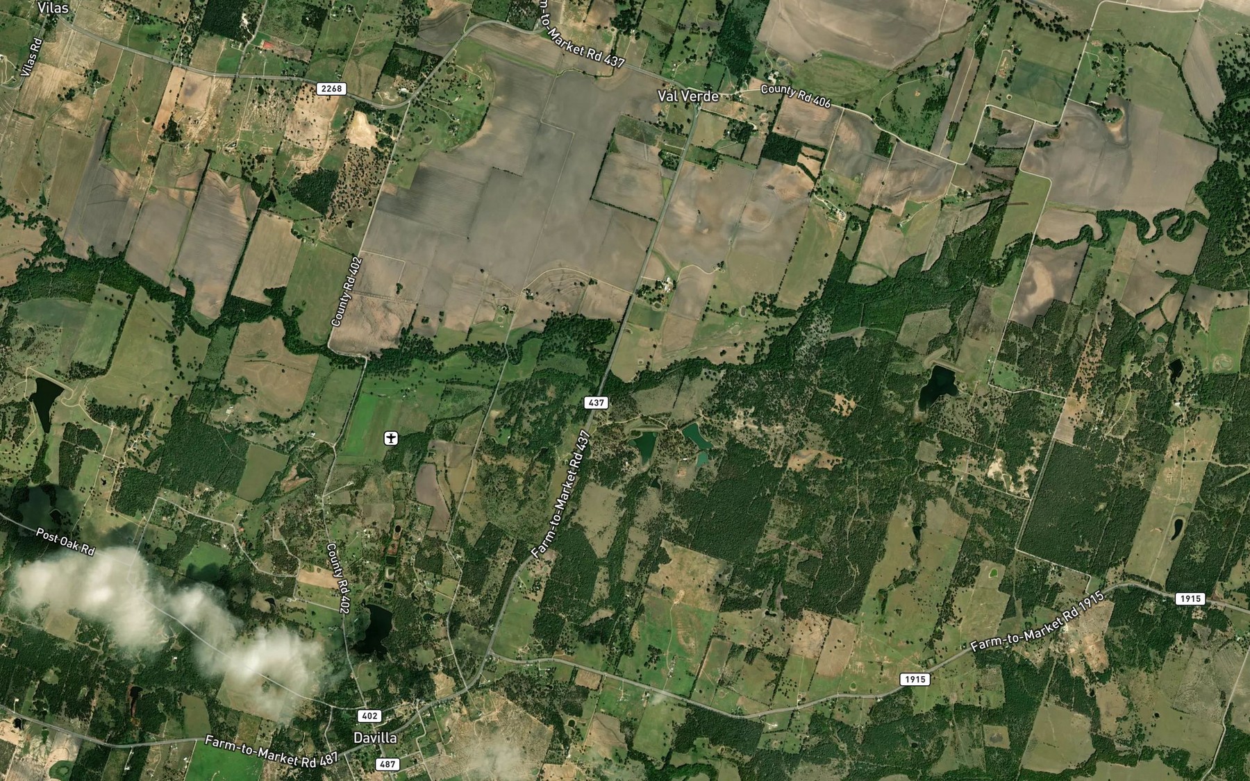 Satellite map of the Mill Branch