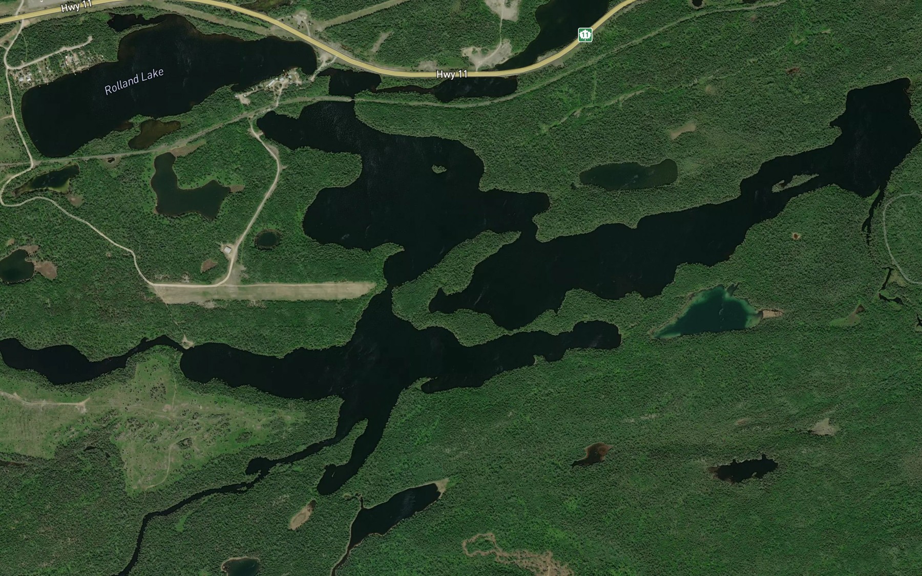 Satellite map of the Blackwater Lake