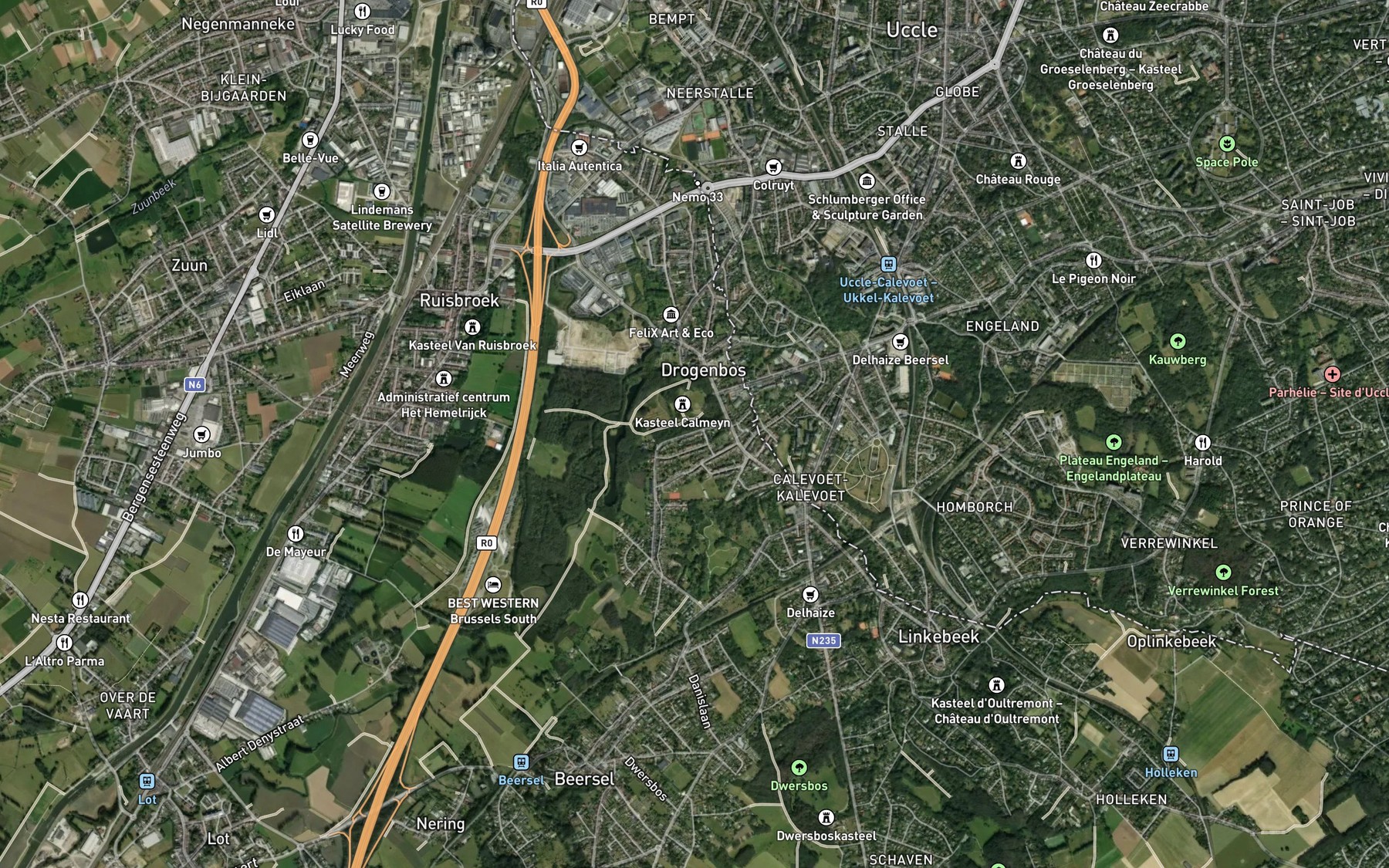 Satellite map of the Geleitsbeek