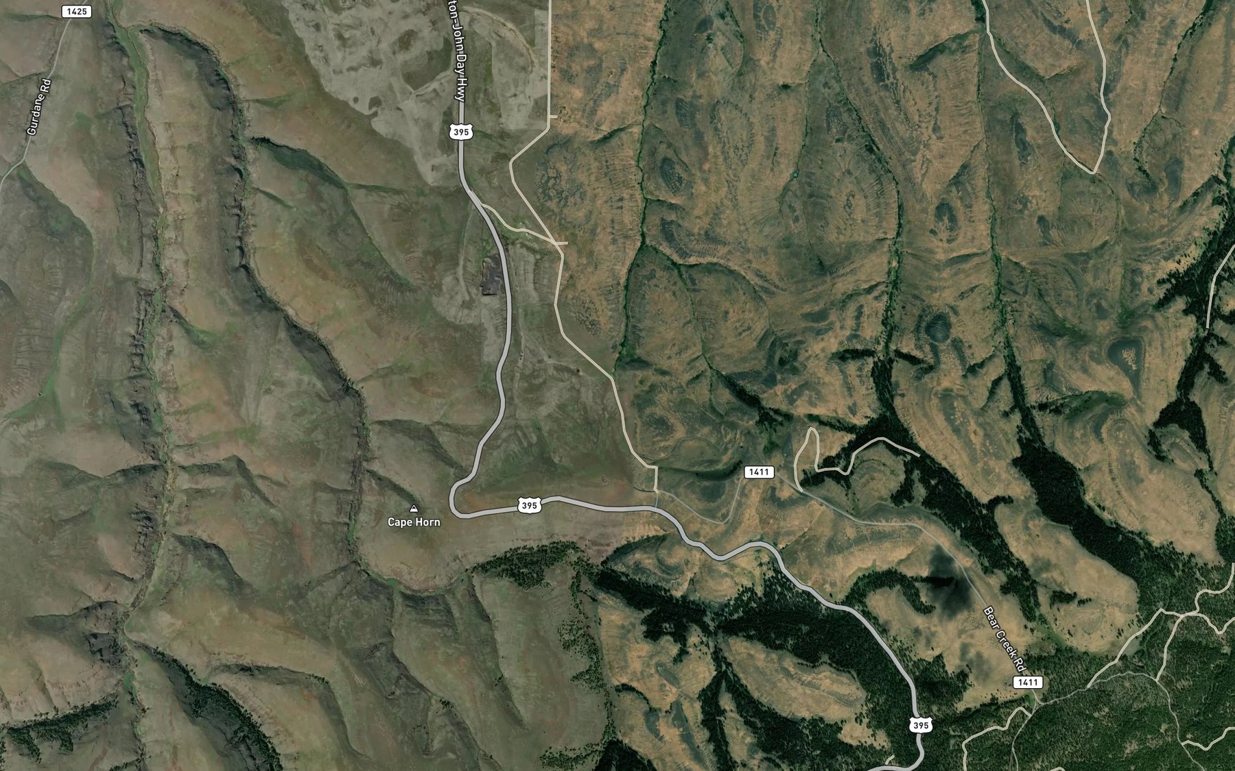 Satellite map of the Willow Spring