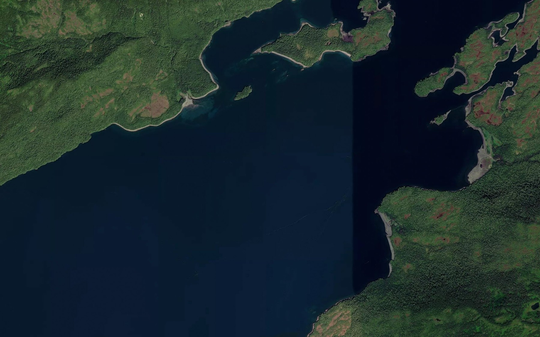 Satellite map of the Sheep Bay