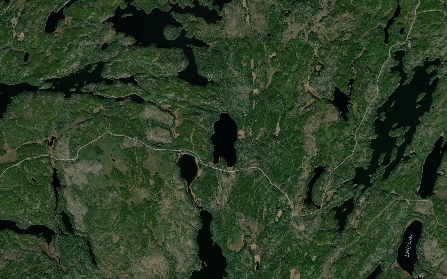 Satellite map of the Little Merrill Lake