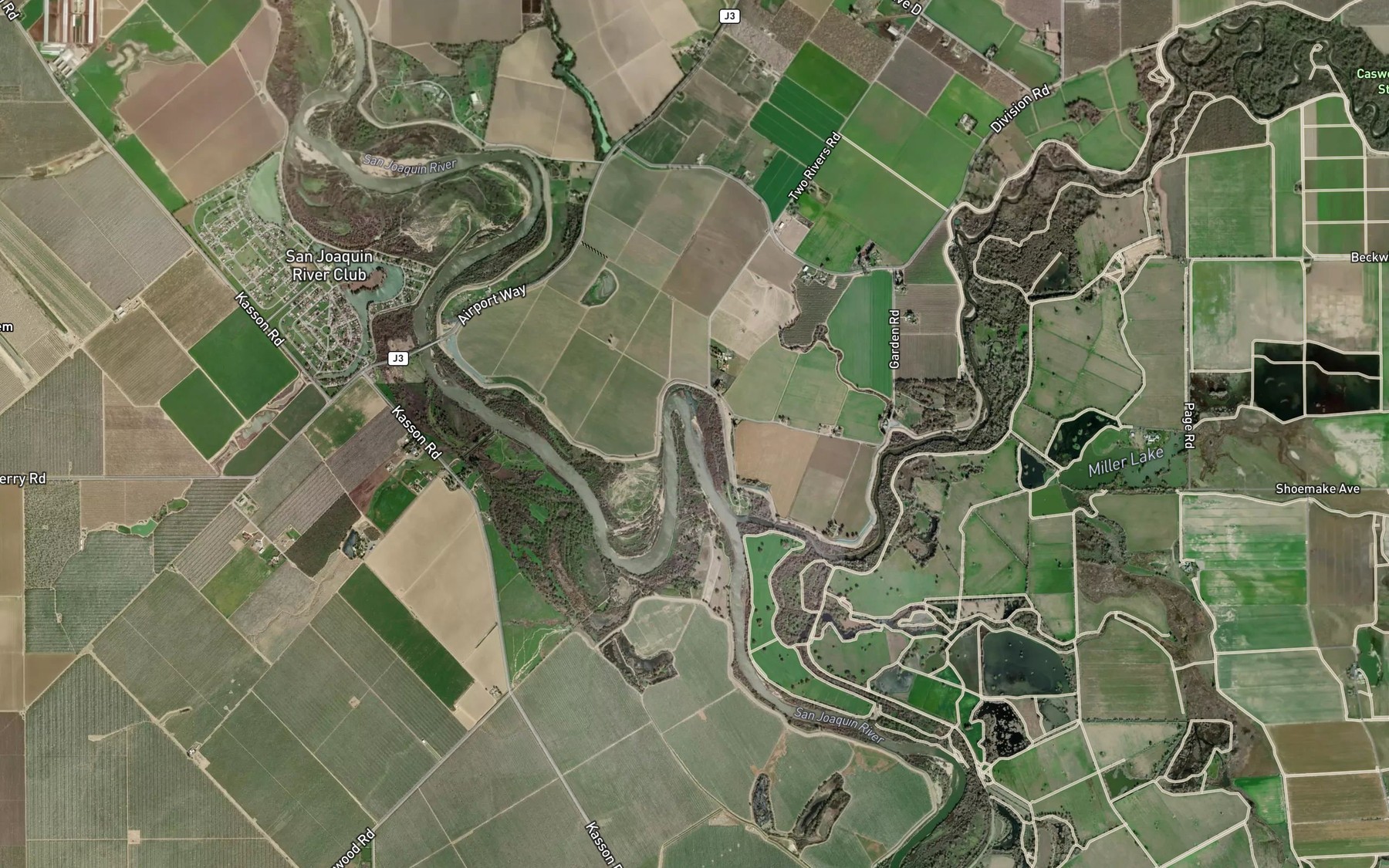 Satellite map of the Sturgeon Bend