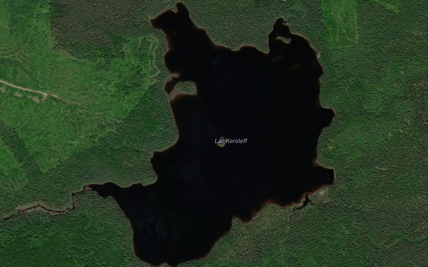 Satellite map of the Lac Koroleff