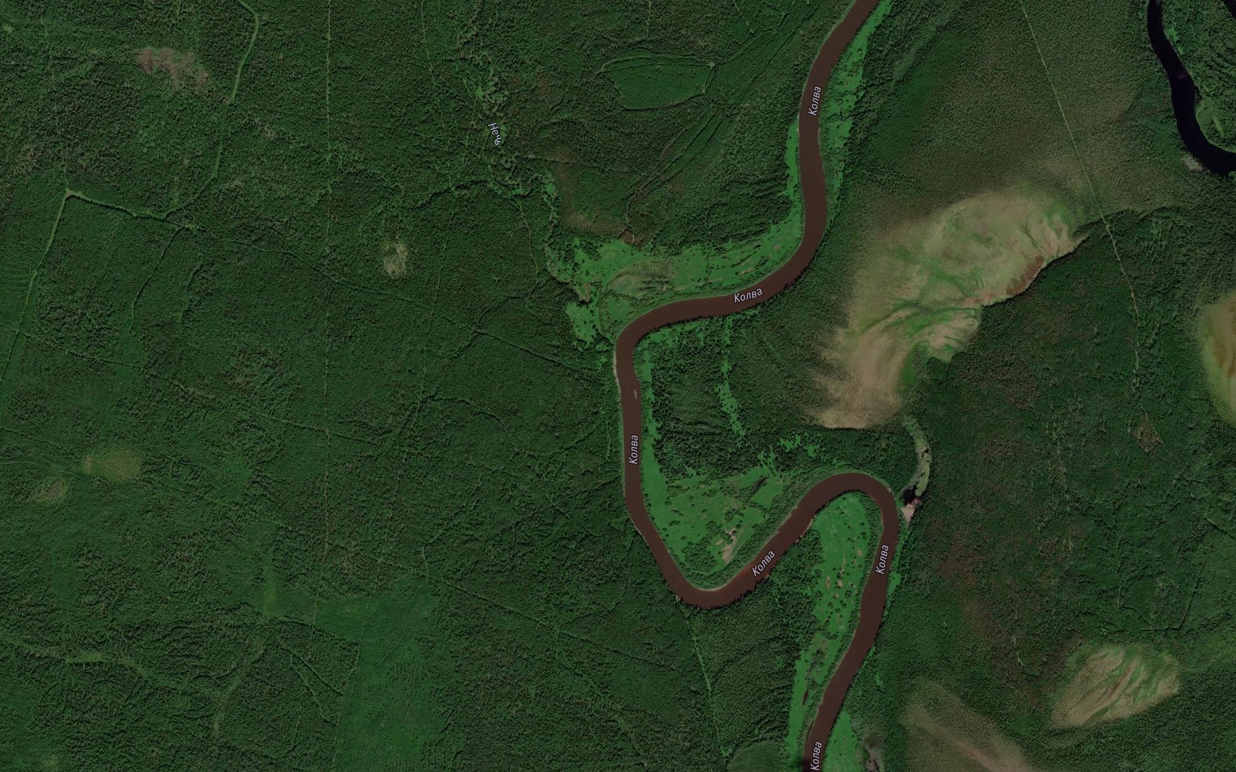 Satellite map of the Nech