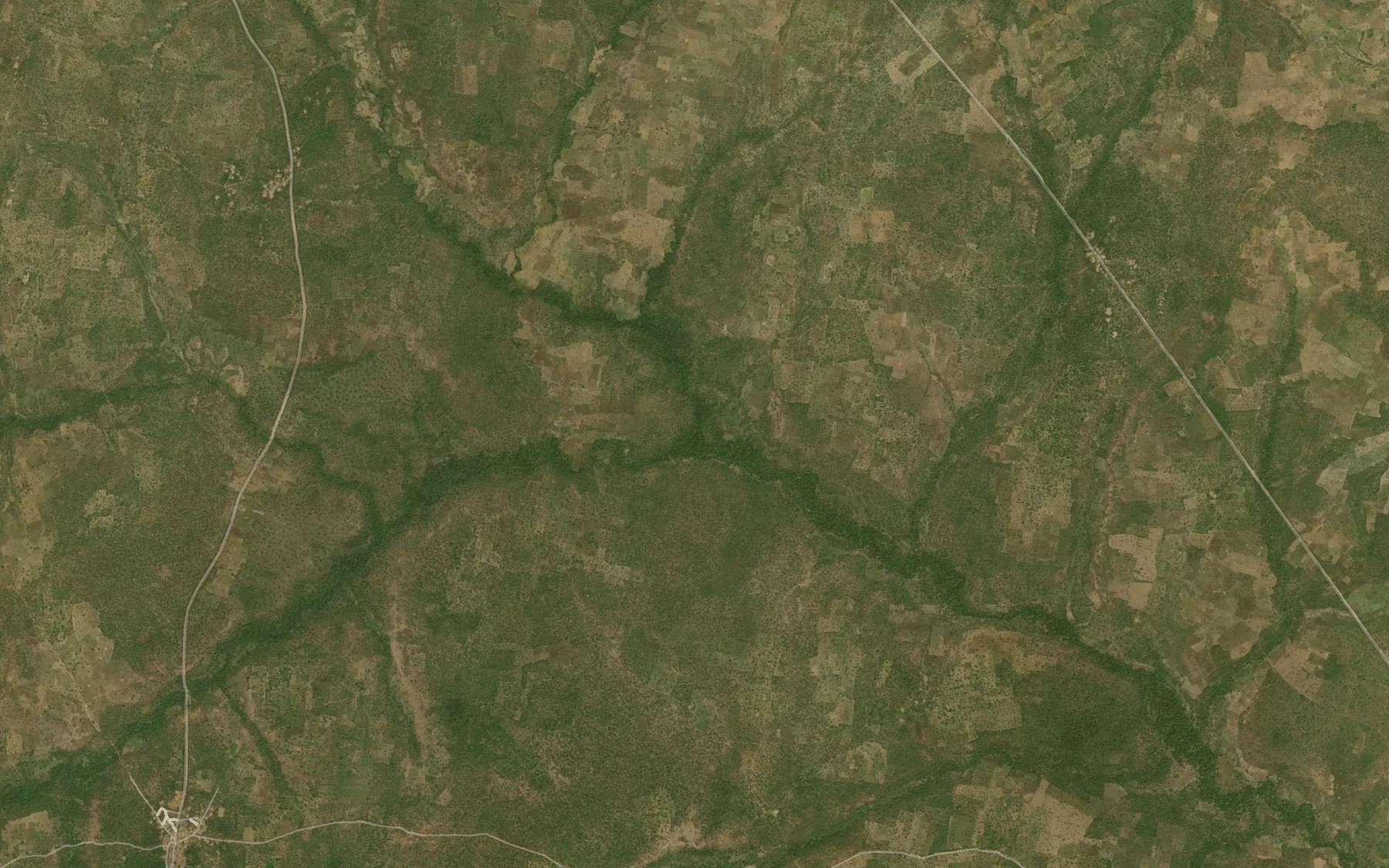 Satellite map of the River Wereku