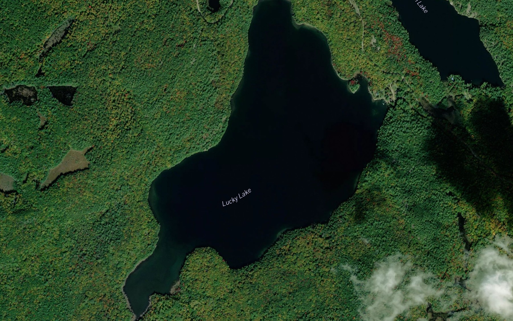 Satellite map of the Lucky Lake