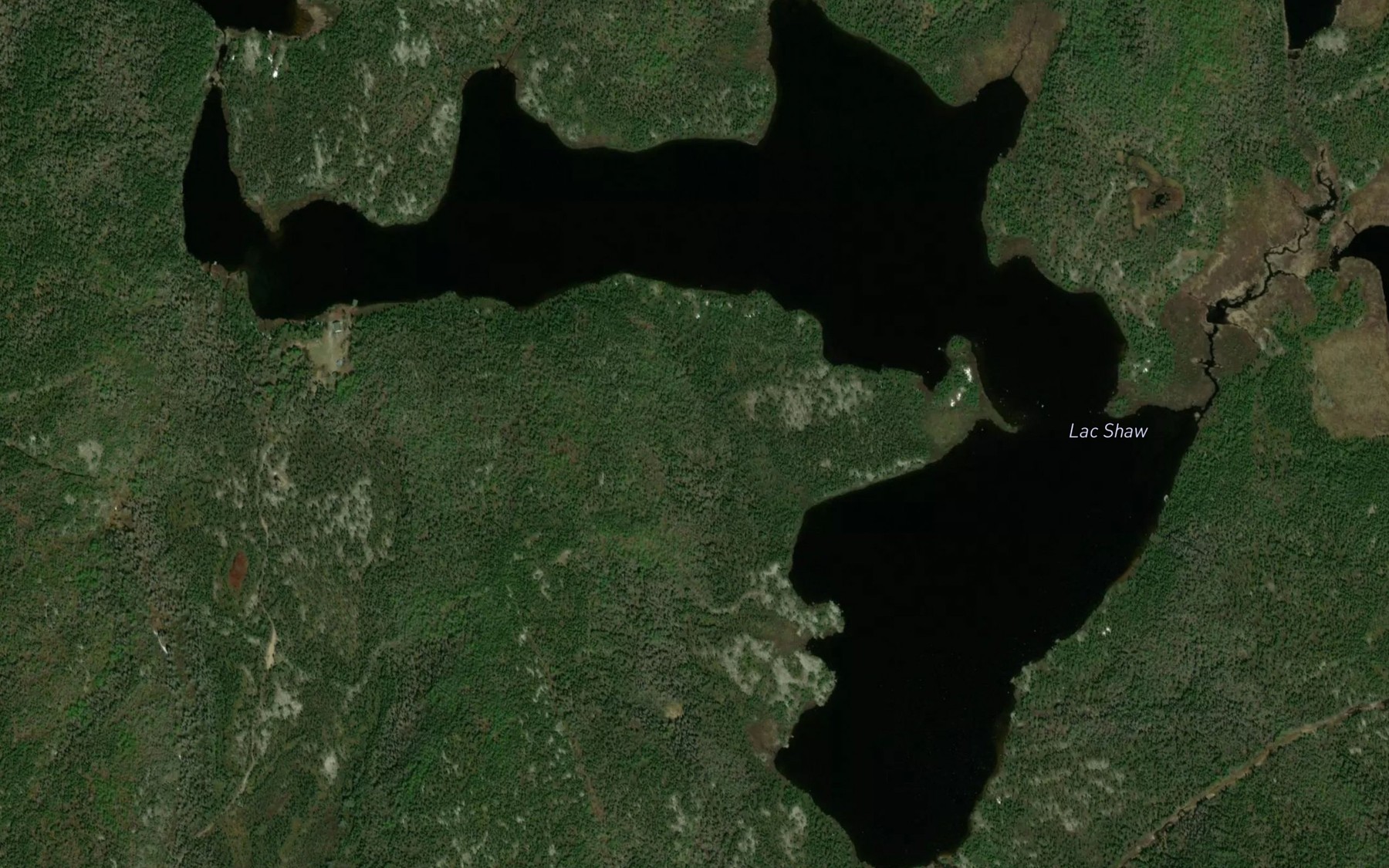 Satellite map of the Lac Shaw