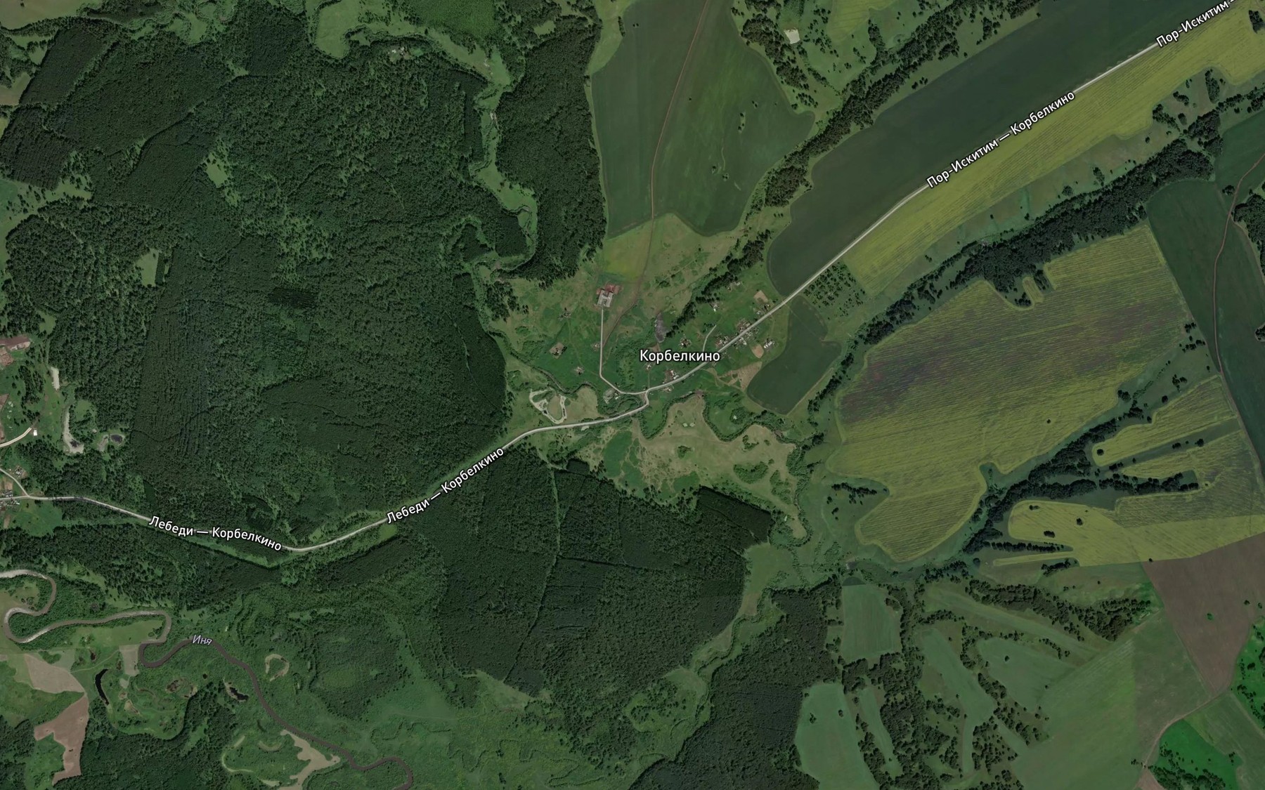 Satellite map of the Chervotochka