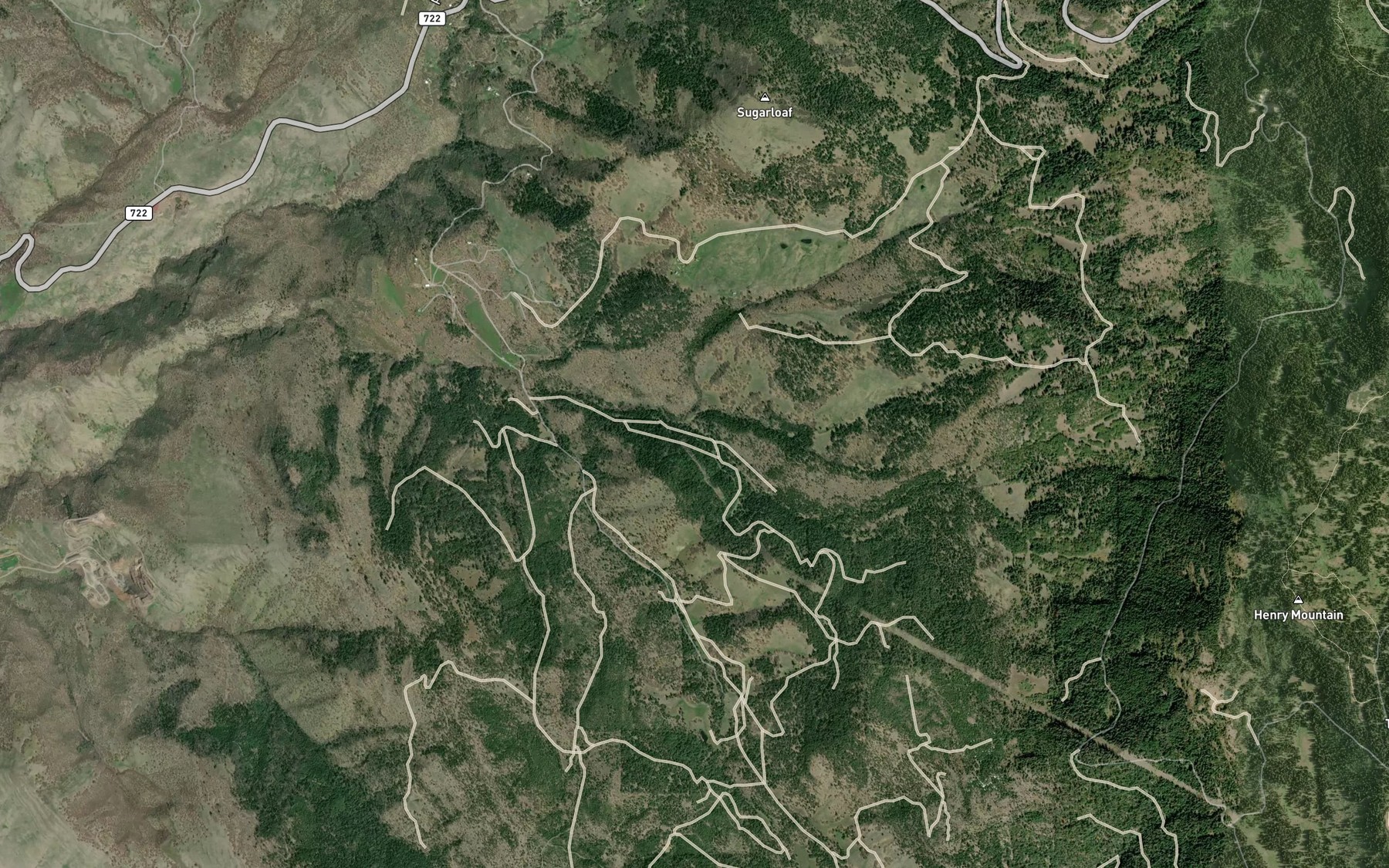 Satellite map of the North Branch Cove Creek