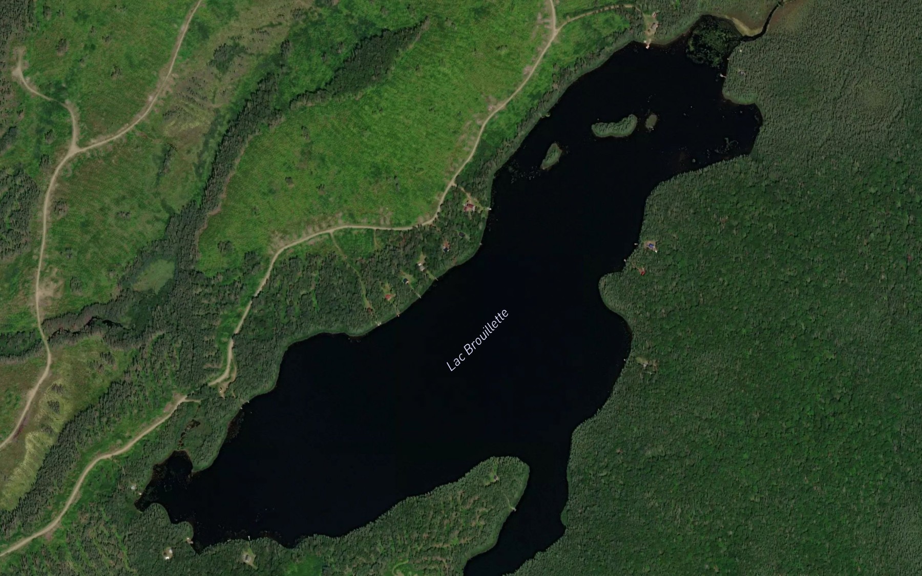 Satellite map of the Lac Brouillette