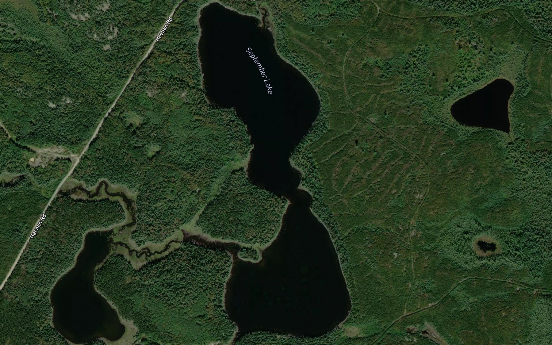 Satellite map of the September Lake