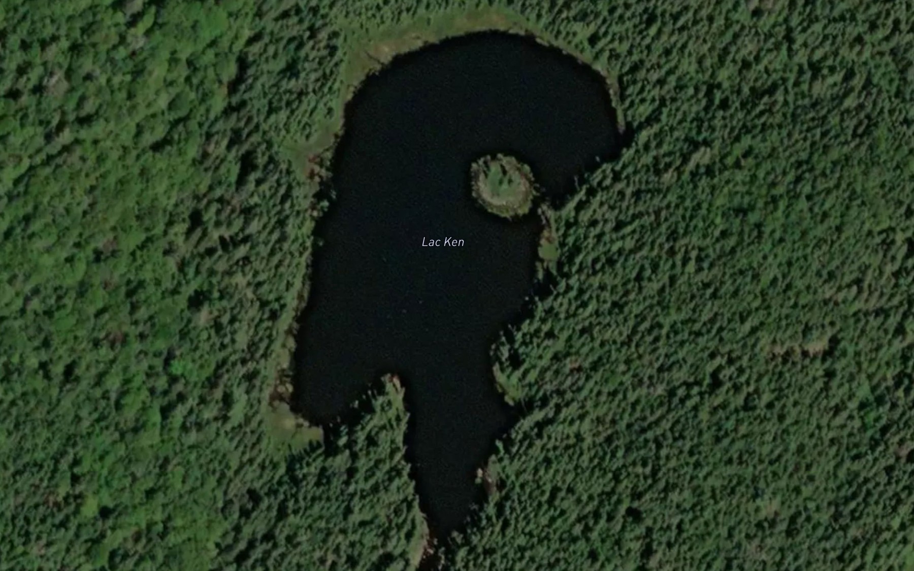 Satellite map of the Lac Ken