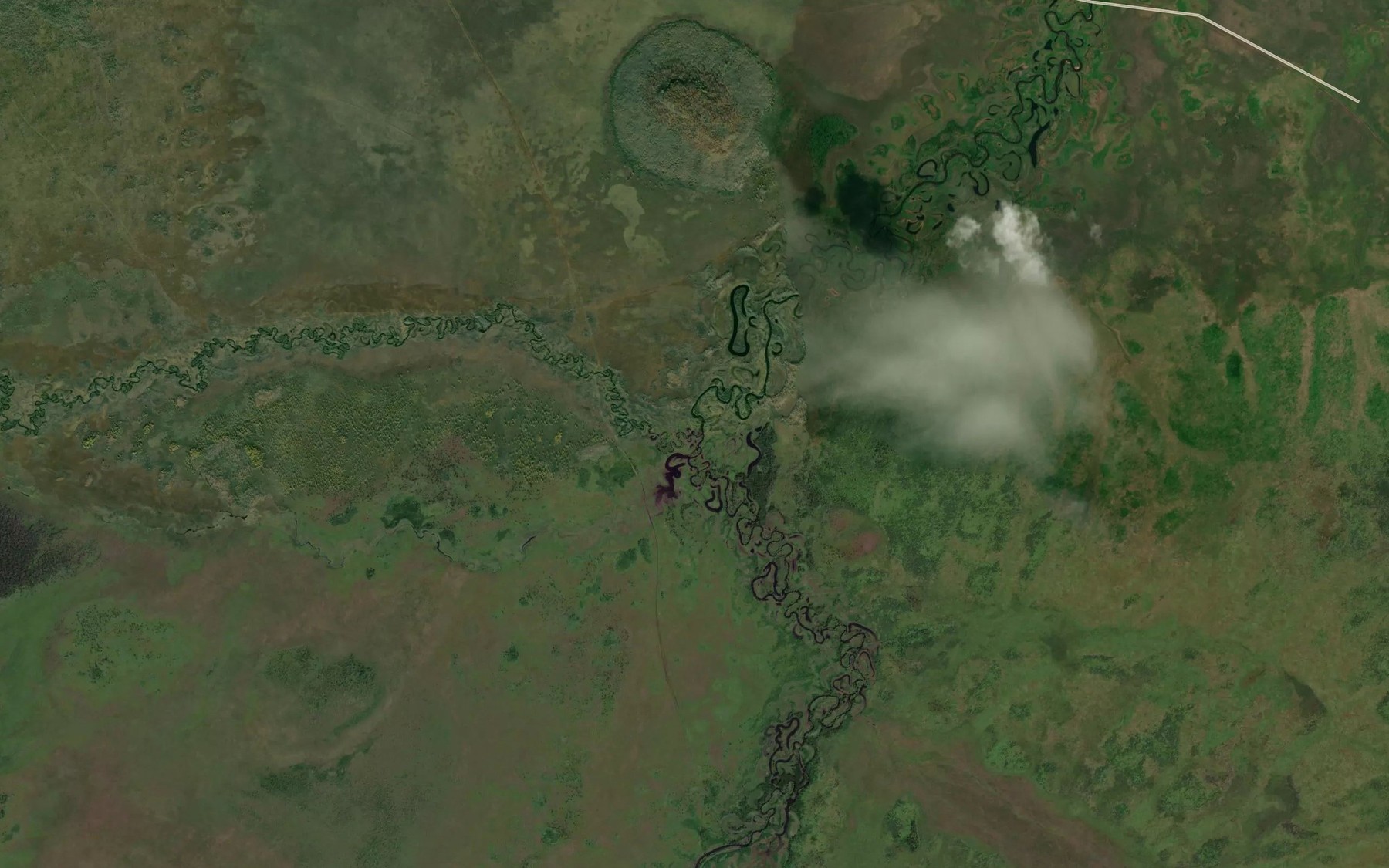 Satellite map of the Tri Klyucha