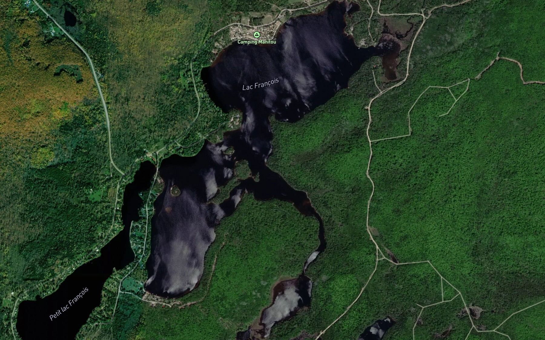 Satellite map of the Lac Francois