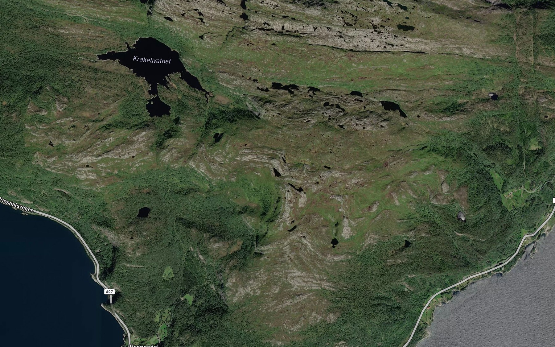 Satellite map of the Smarisetjorna