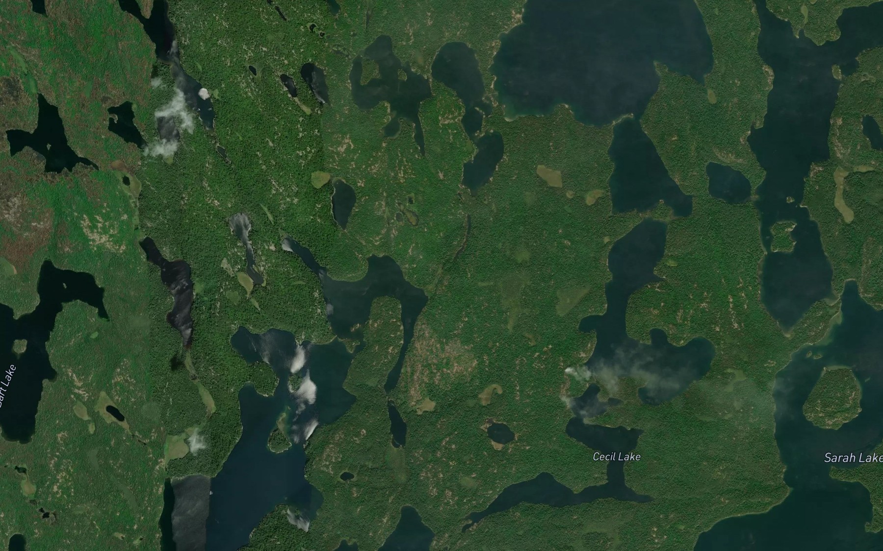 Satellite map of the McIntyre Creek