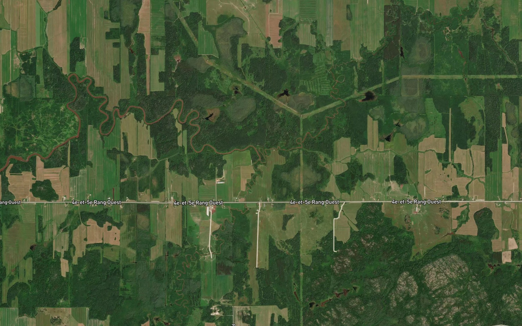 Satellite map of the Riviere Poularies