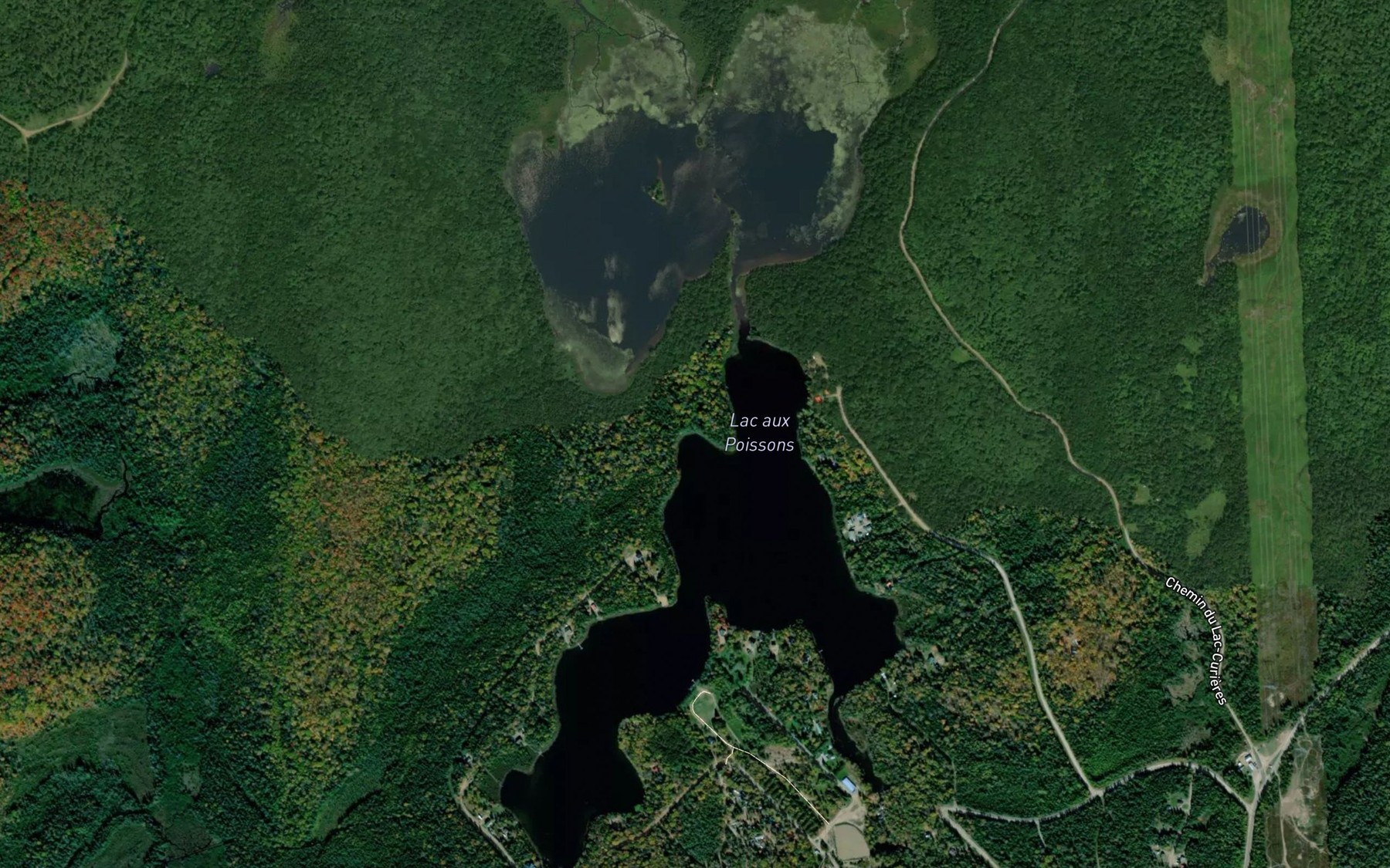 Satellite map of the Lac aux Poissons