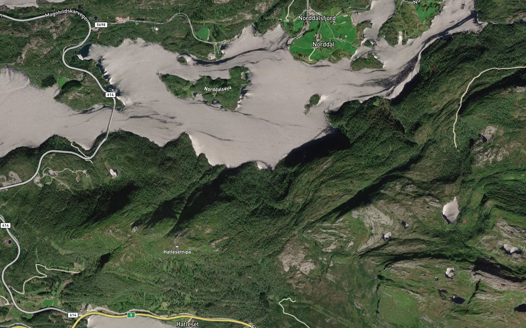Satellite map of the Gangevika