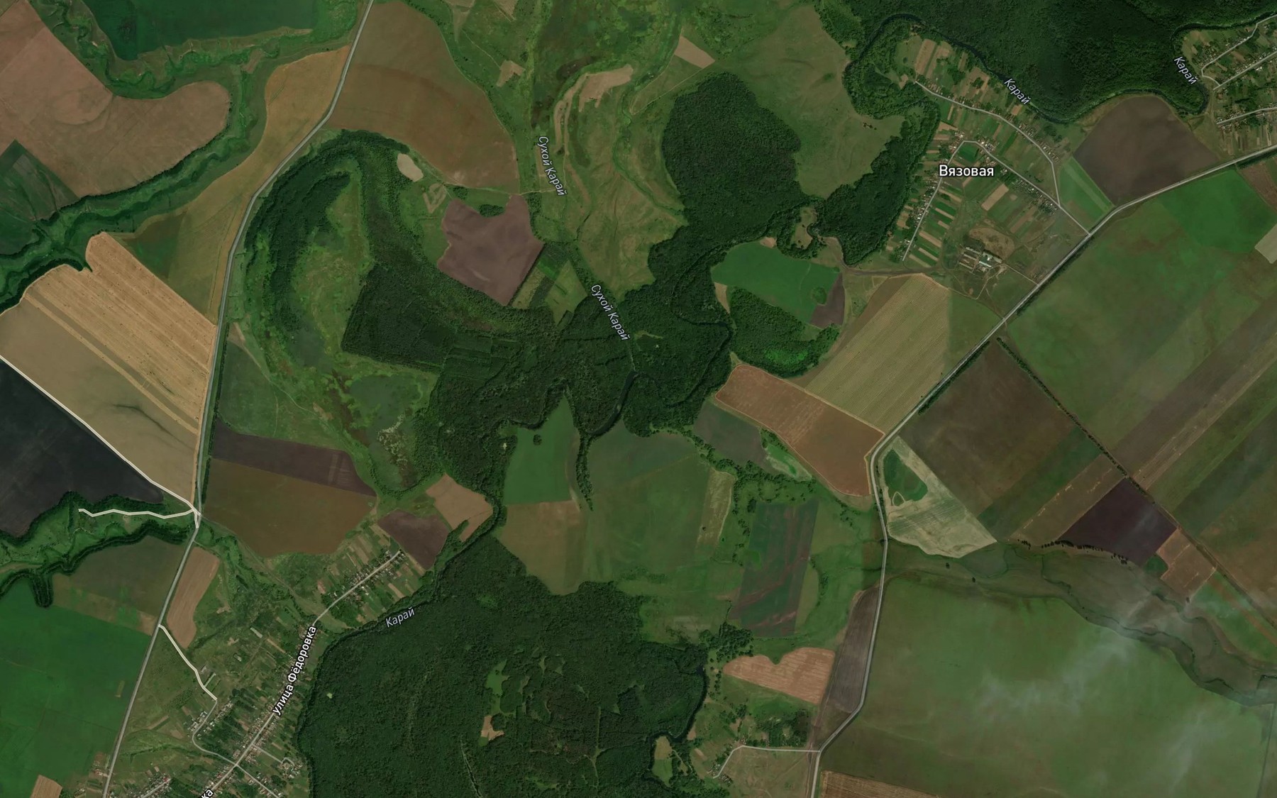 Satellite map of the Tavolzhanka