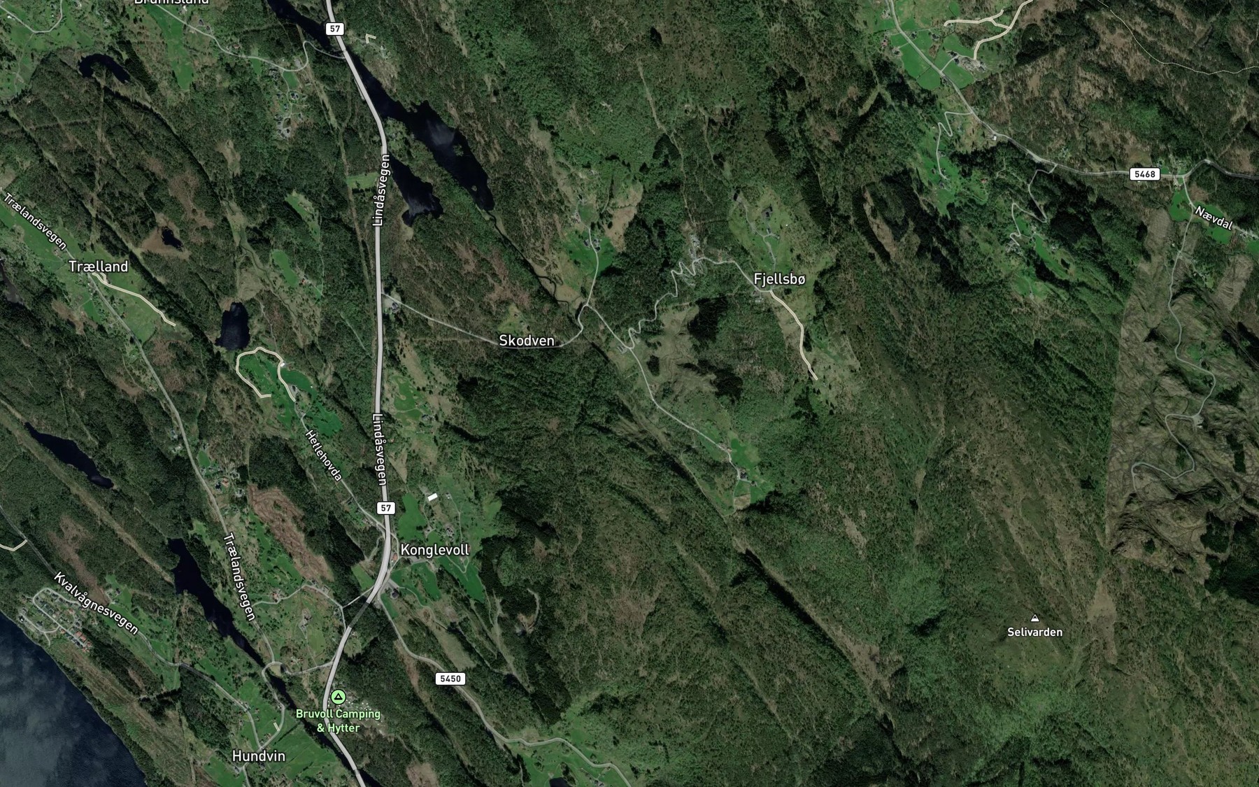 Satellite map of the Dalselvi