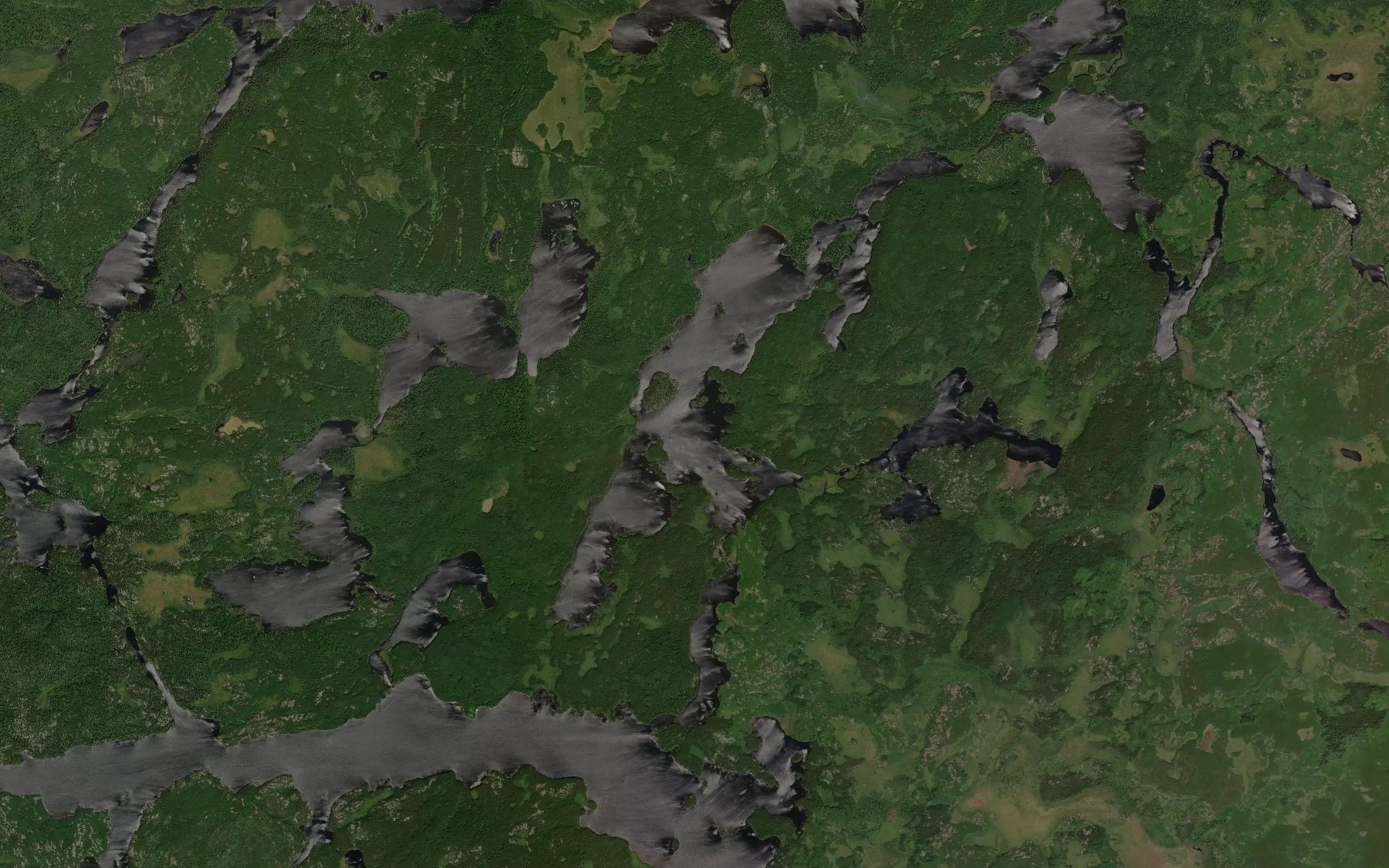 Satellite map of the Hawn Lake