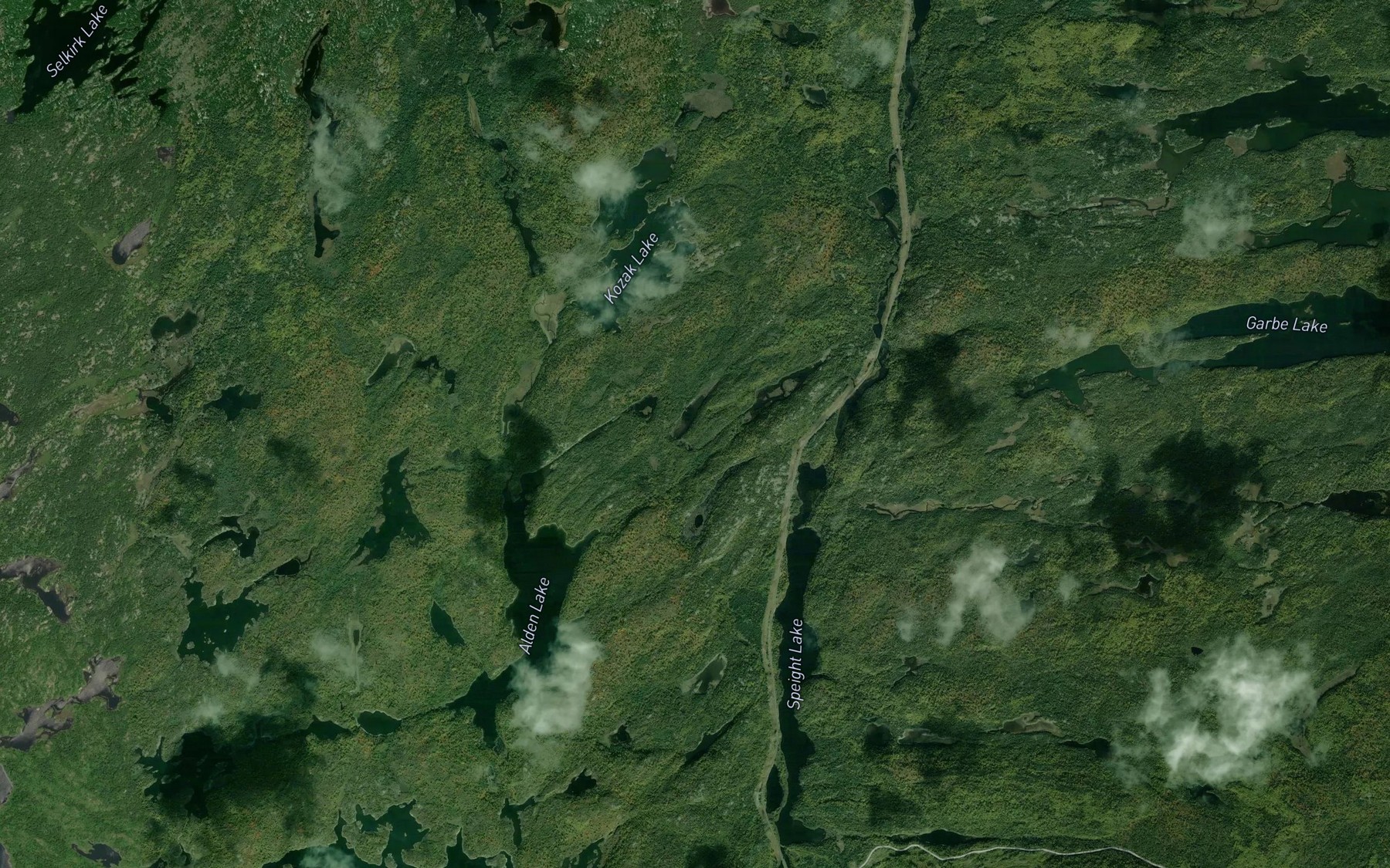 Satellite map of the Garbe Creek