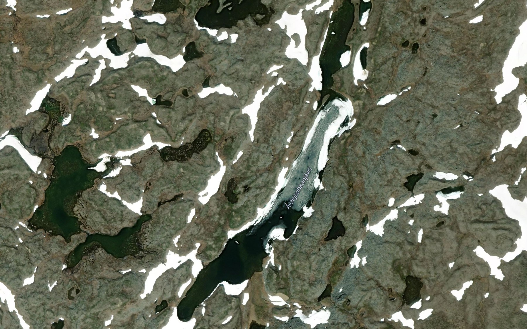 Satellite map of the Avnejuokkanjavri