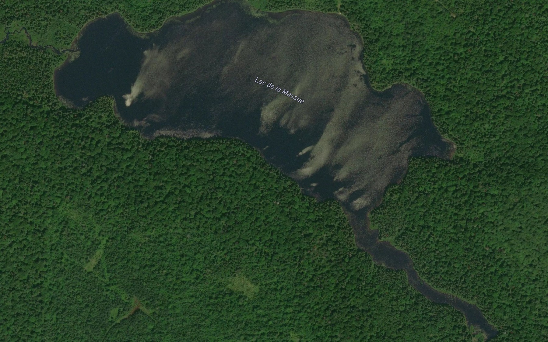 Satellite map of the Lac de la Massue