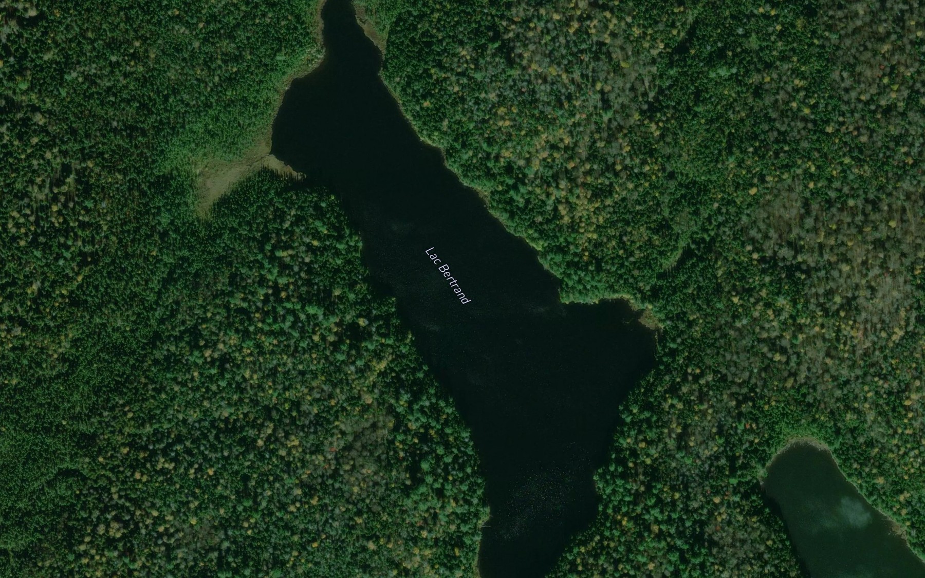 Satellite map of the Lac Bertrand