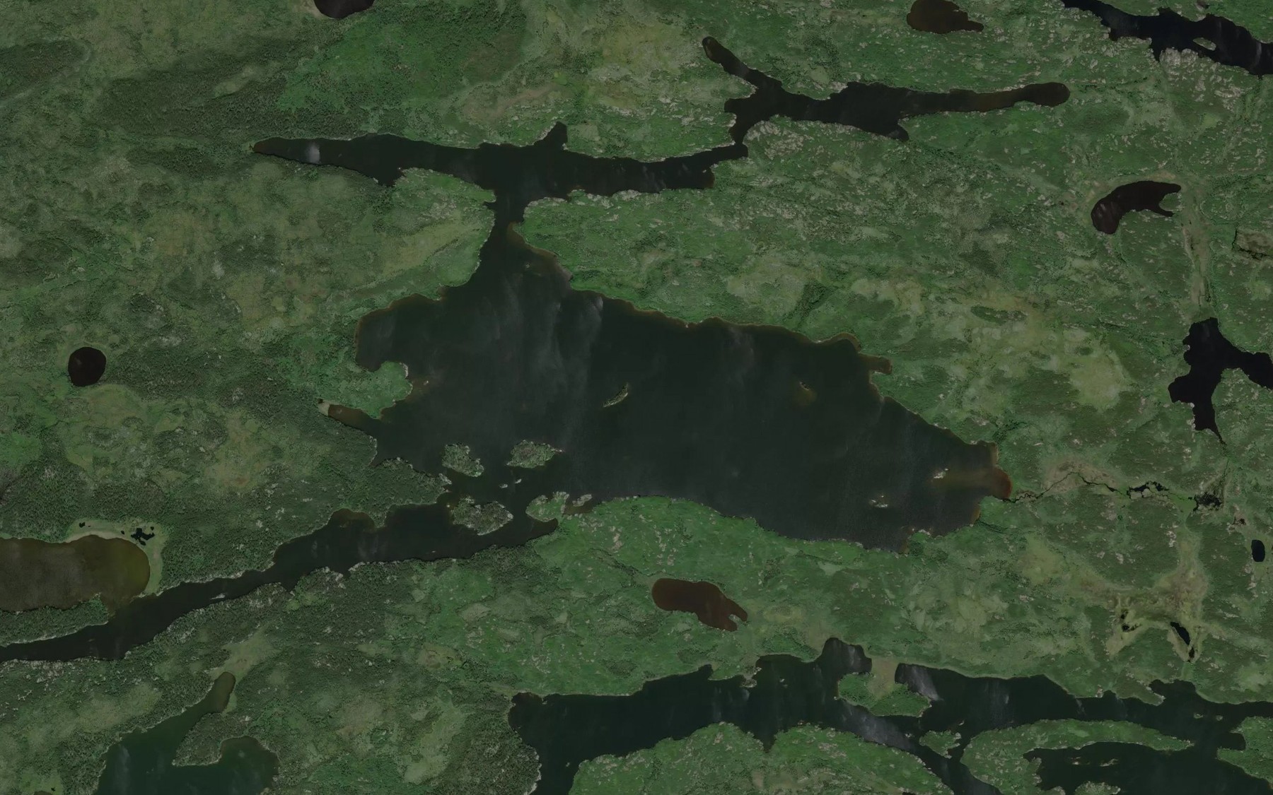 Satellite map of the Hermon Lake